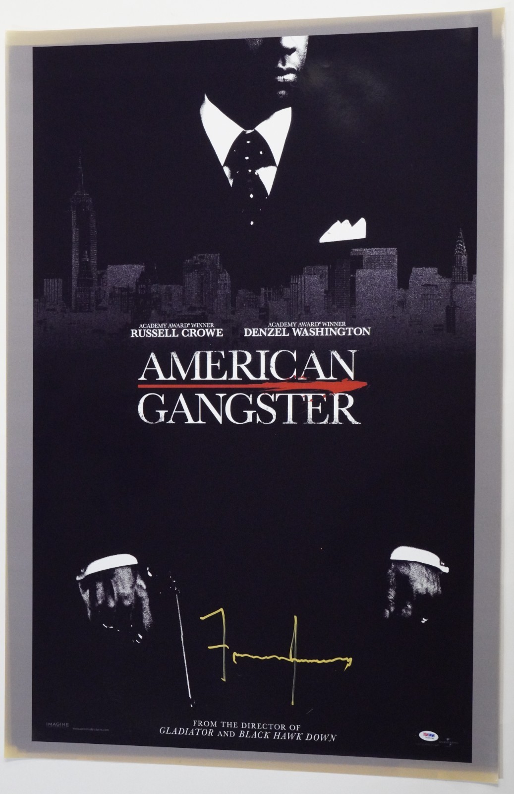 Frank Lucas Signed American Gangster 27×41 Movie Poster PSA/DNA COA Auto’d 246