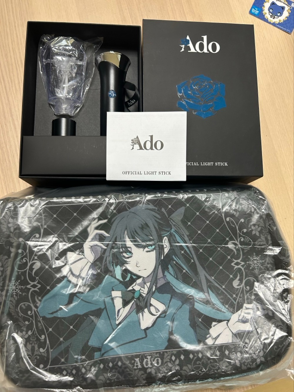 Ado Big Penlight & Soft Storage Case Black Set Official Merch hibana Yodaka