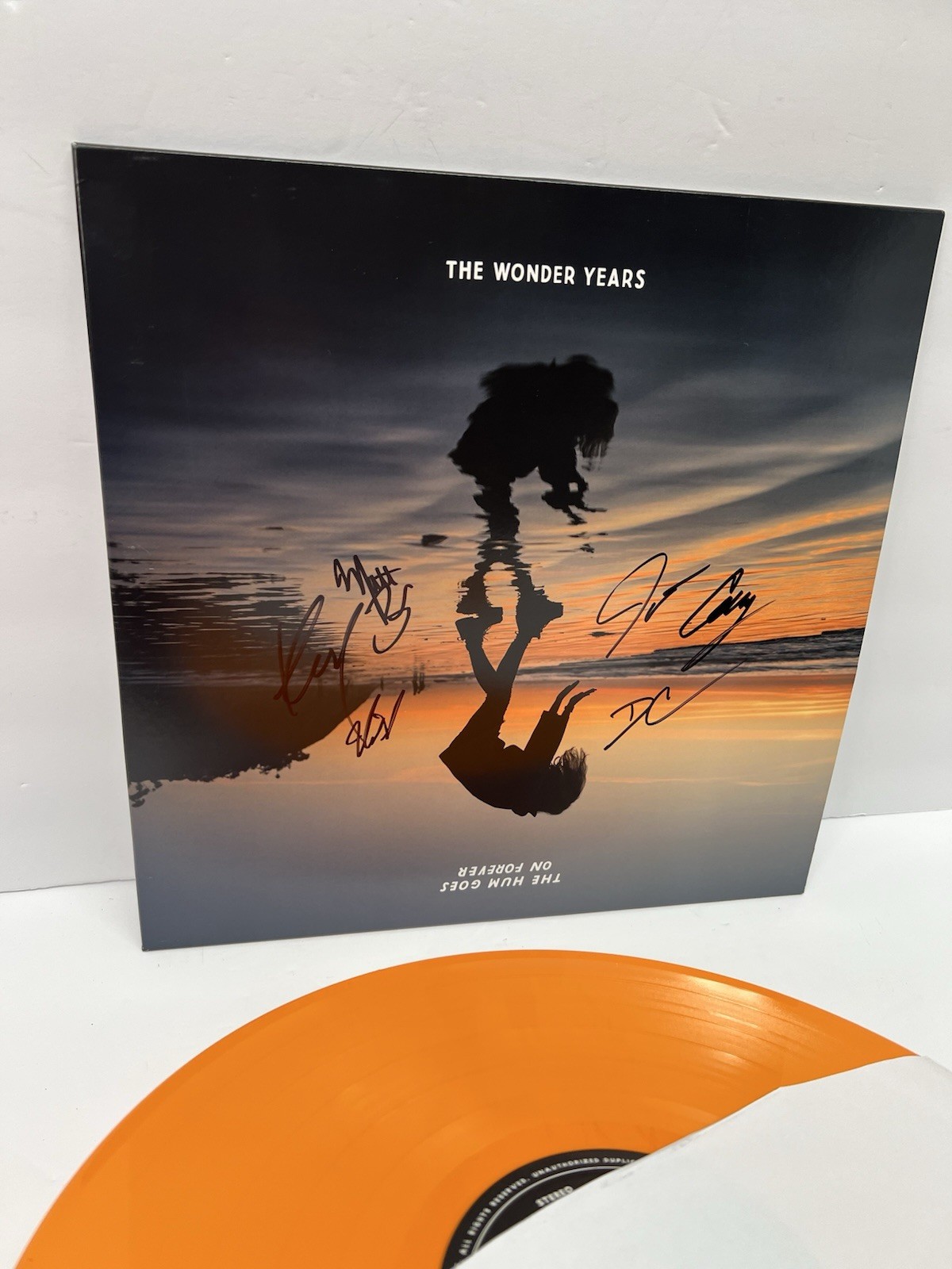 The Wonder Years SIGNED ✍️ The Hum Goes On Forever Orange Colored Vinyl LP Auto