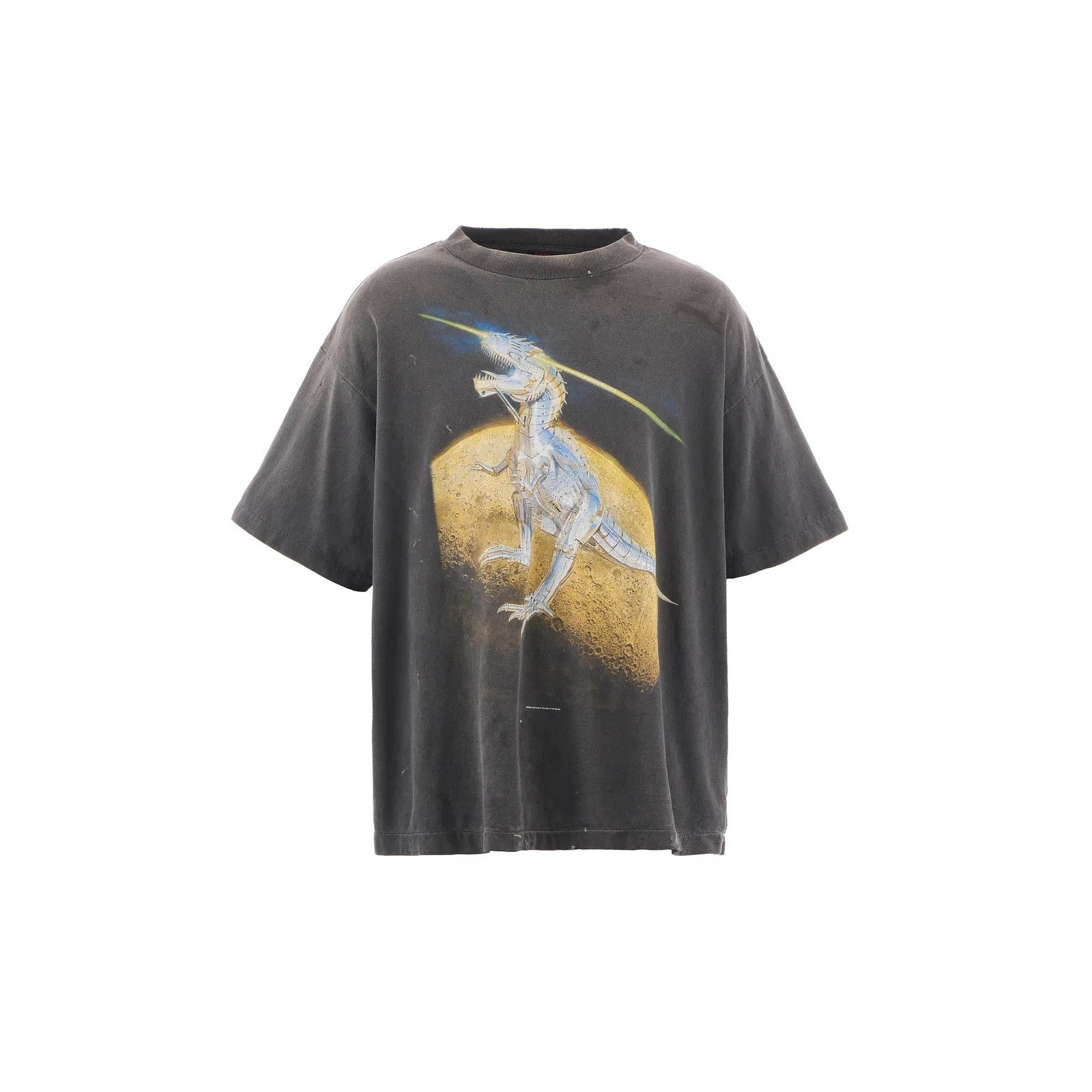 GOTOFREE RIPPED CARTOON PRINT WASHED OVERSIZED COUPLE TEE SUMMER CASUAL T-SHIRT