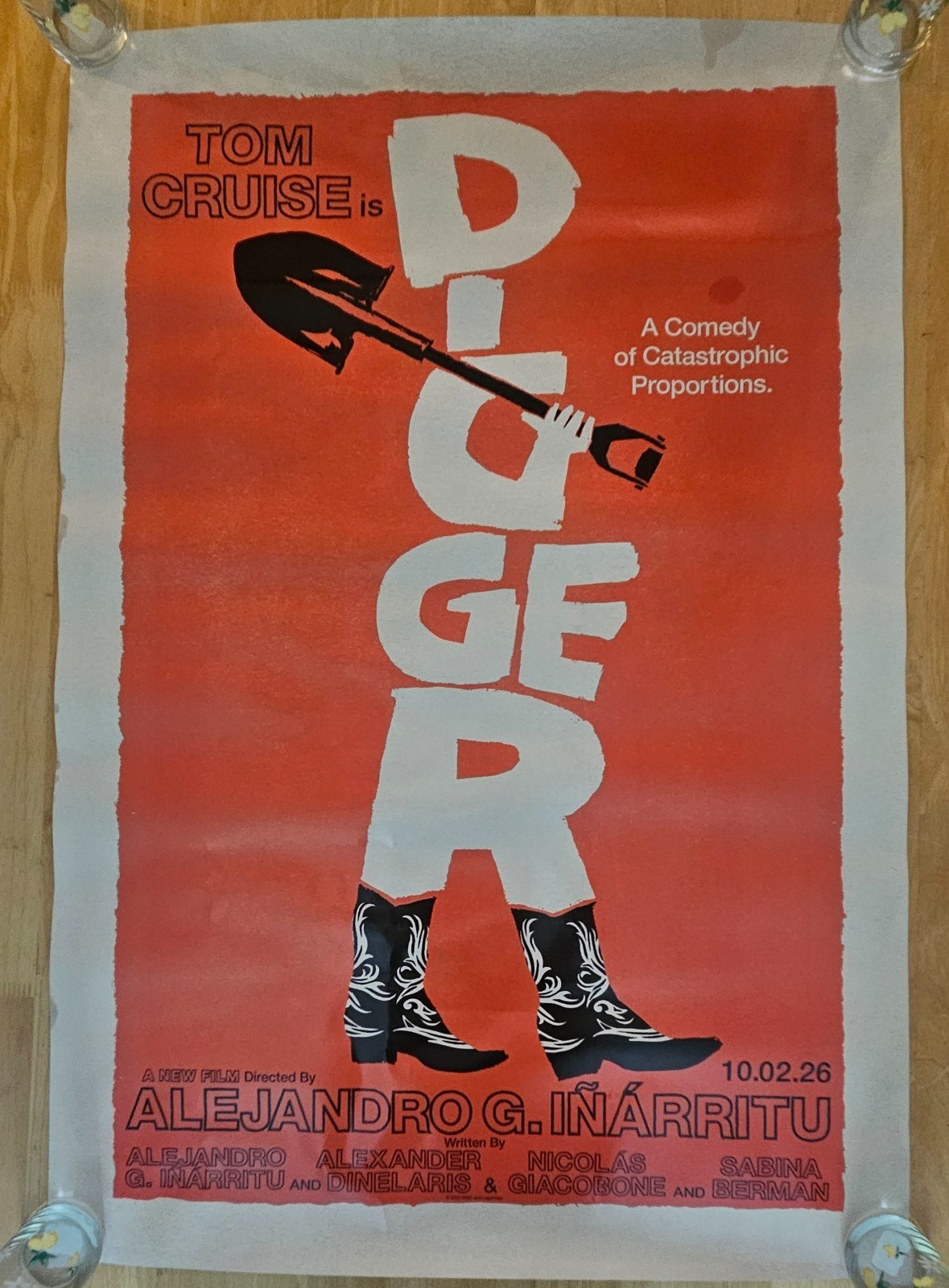 Digger 202 Original DS 27×40 Movie Poster Tom Cruise Alejandro G. Iñárritu