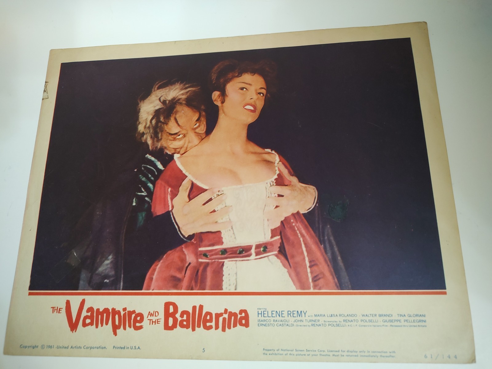 Original The Vampire and the Ballerina (1961) Lobby Card #5 Italian Horror…