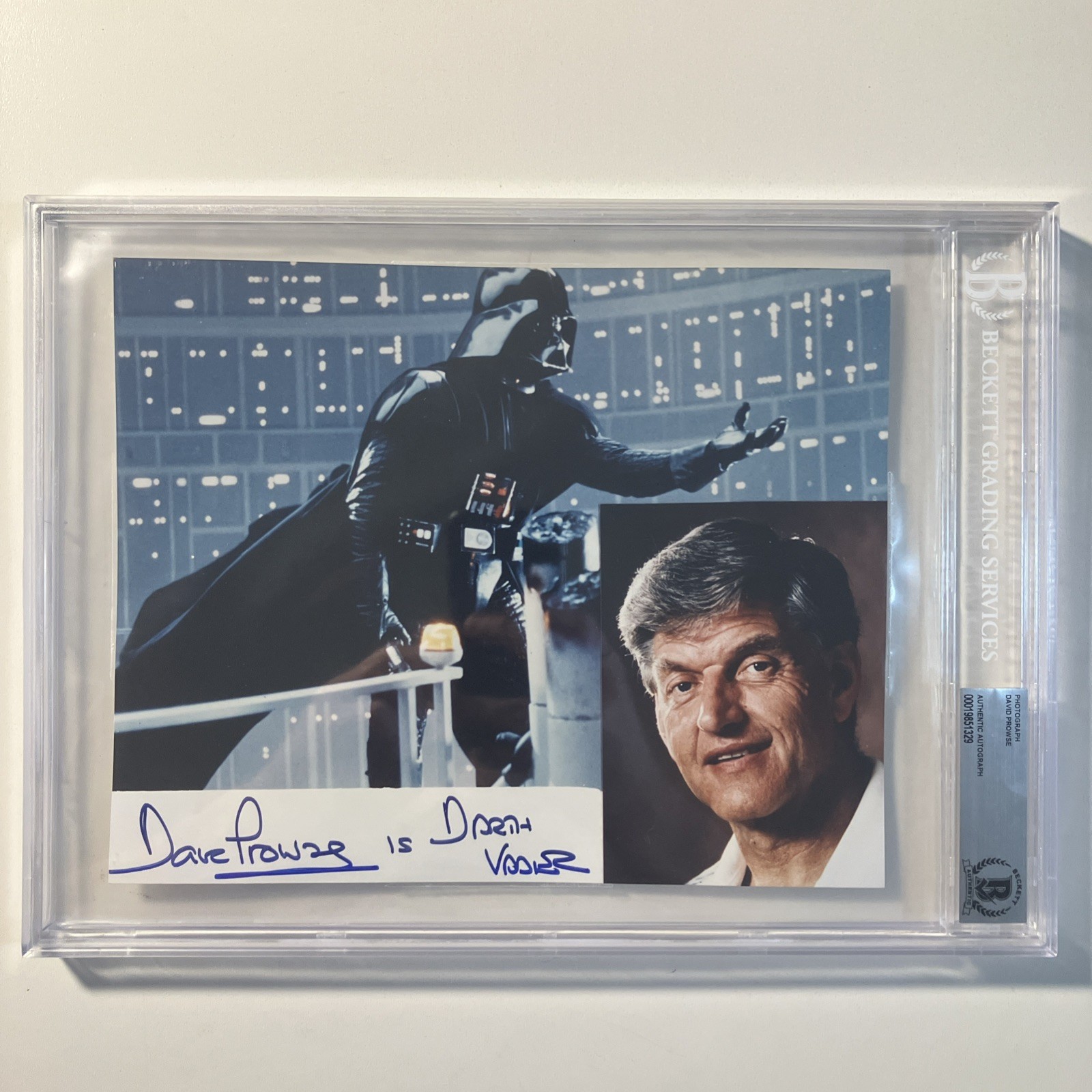 David Prowse Darth Vader Star Wars Sign Picture Photo BAS Beckett Authenticated