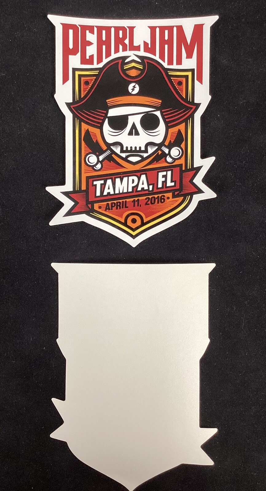Pearl Jam Sticker Tampa Florida 4/11/16 Lightning Bolt Tour 2016 Eddie Vedder