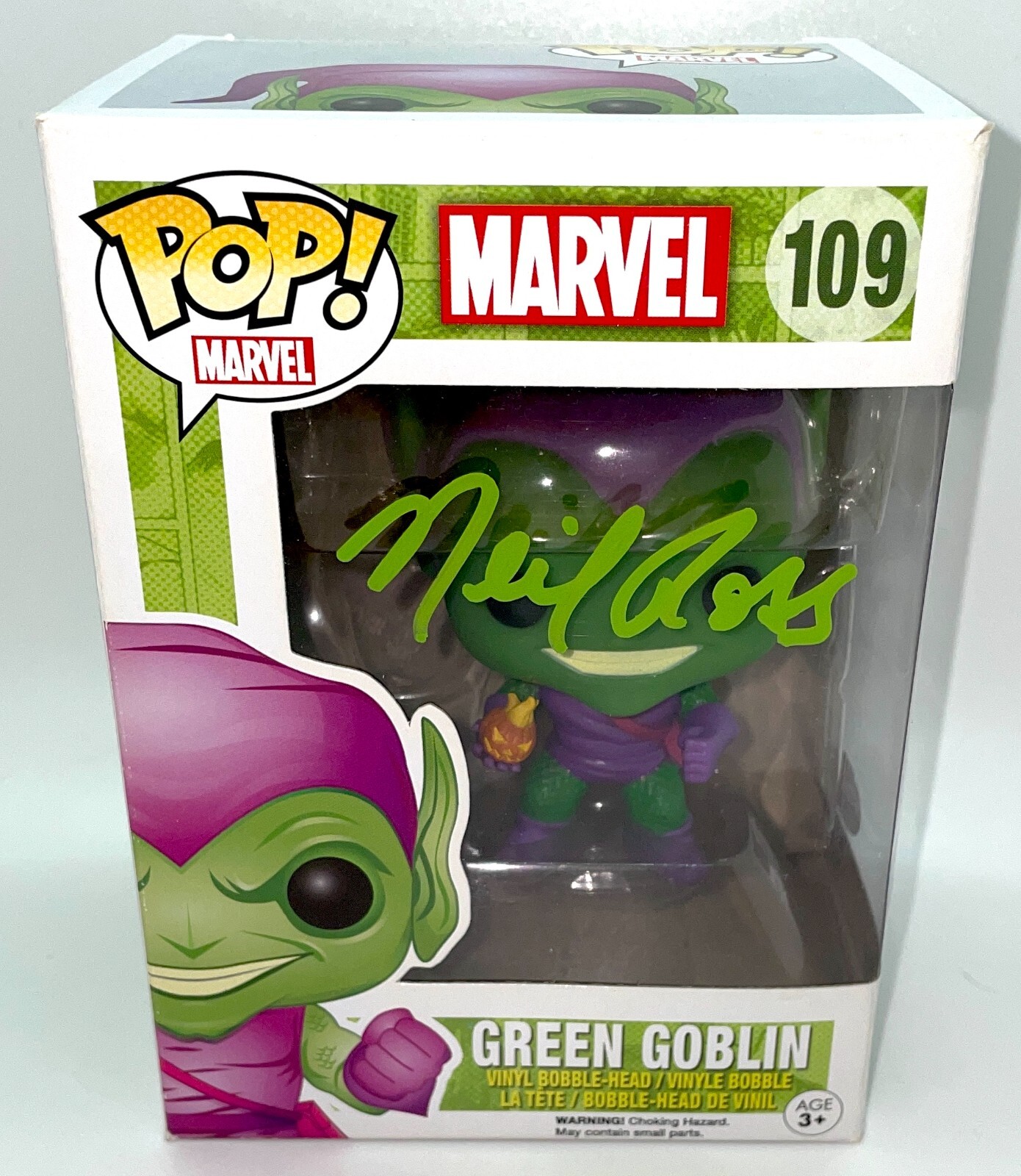 NEIL ROSS Signed GREEN GOBLIN Funko Pop SPIDERMAN Authentic Autograph JSA COA