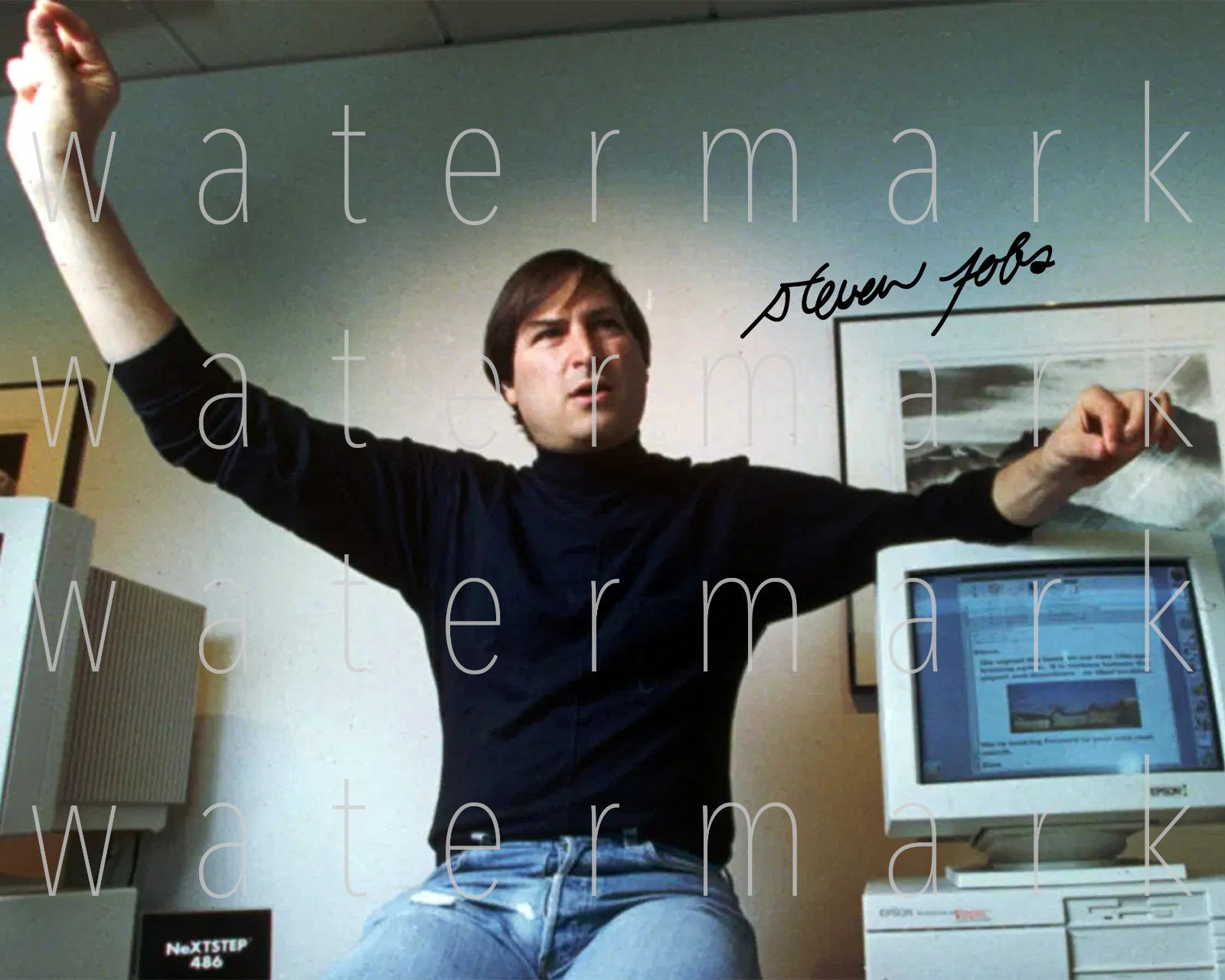 Steve Jobs Apple Macintosh signed 8X10 print photo picture poster autograph RP