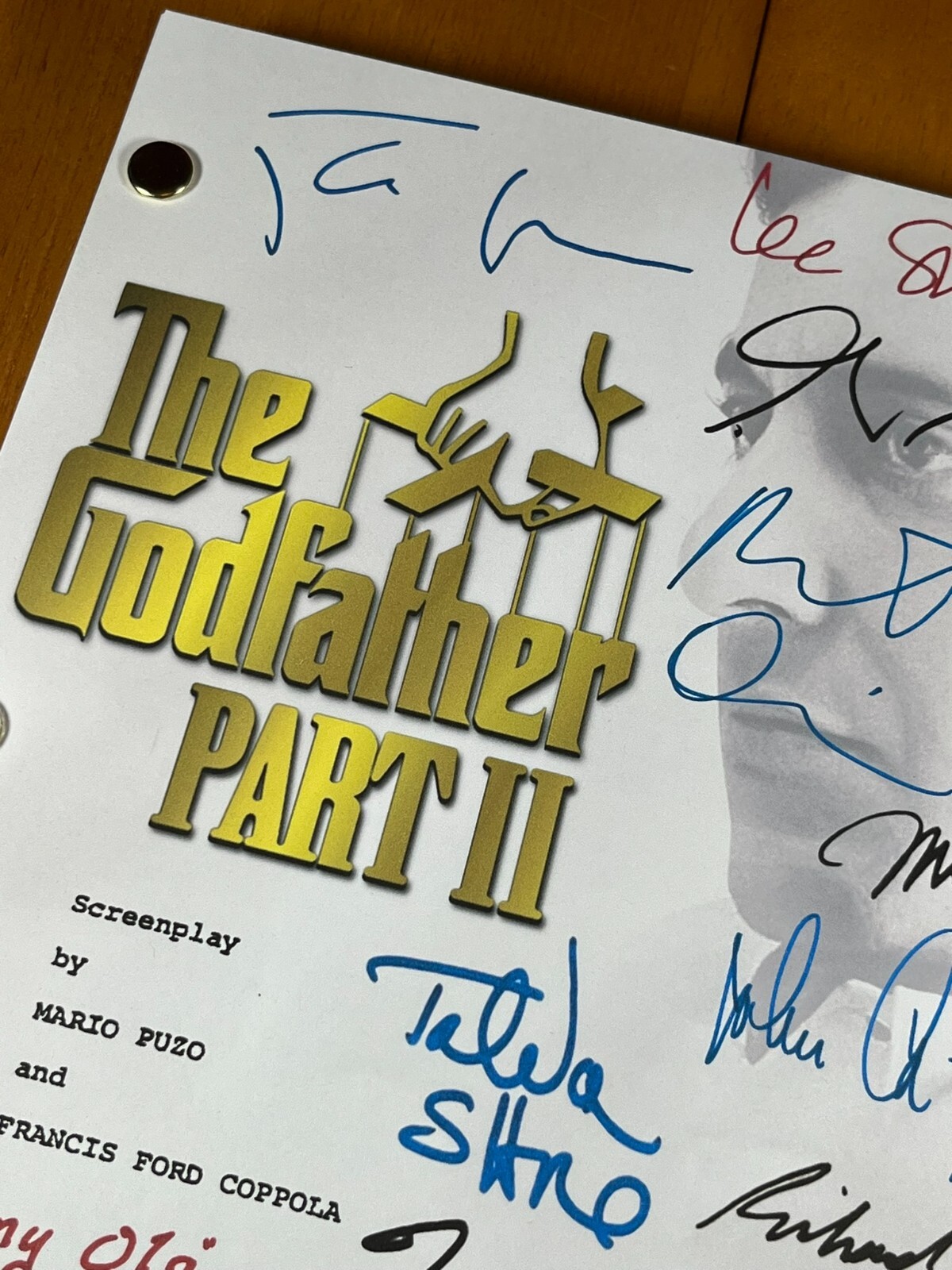 The Godfather & The Godfather Part II Scripts Signed- Autograph Reprints- Mafia