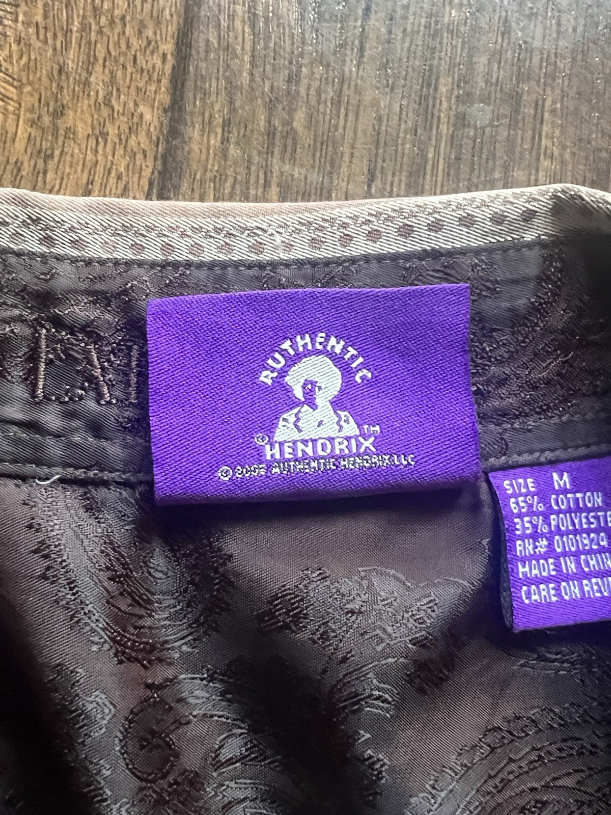 The Jimi Hendrix Experience Purple Label Long Sleeve Men’s Shirt Size M