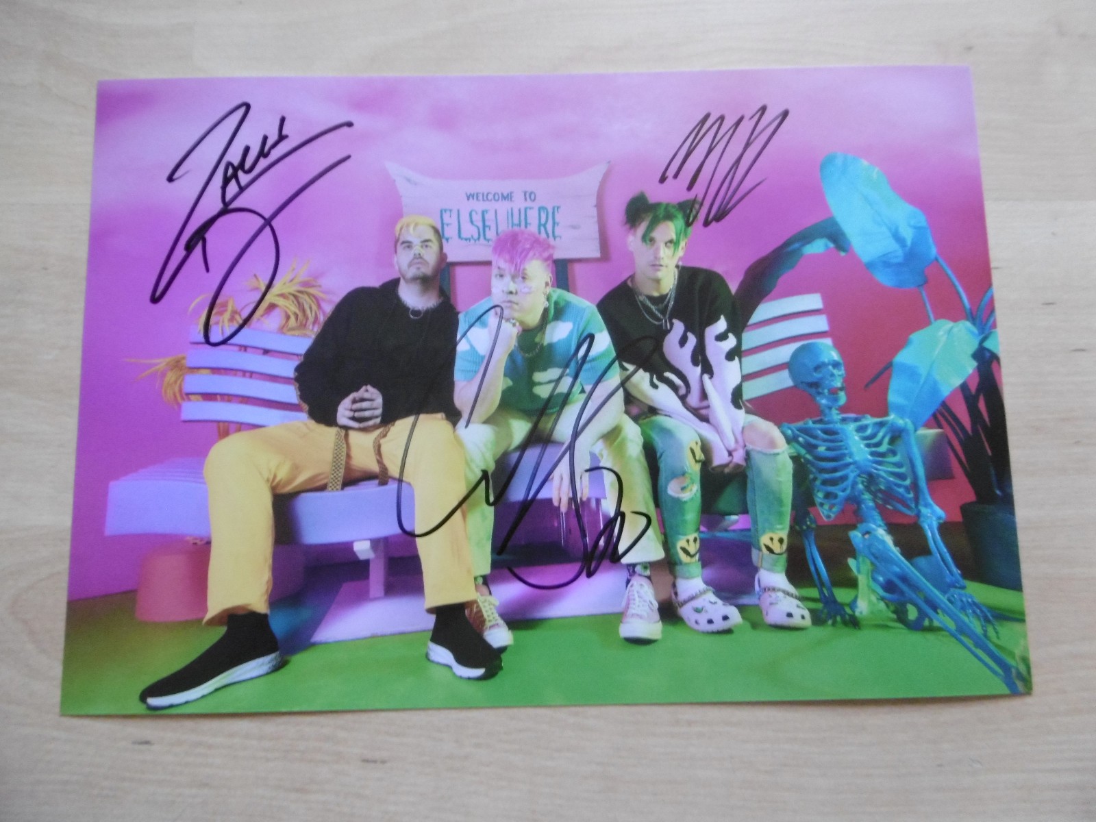 Set It Off Band full signed 8×12 inch photo autographs