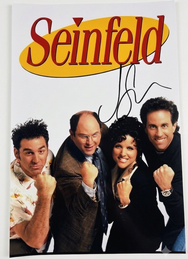 Jerry Seinfeld Signed Poster BECKETT Authentic Autograph 12×18 Photo Seinfeld