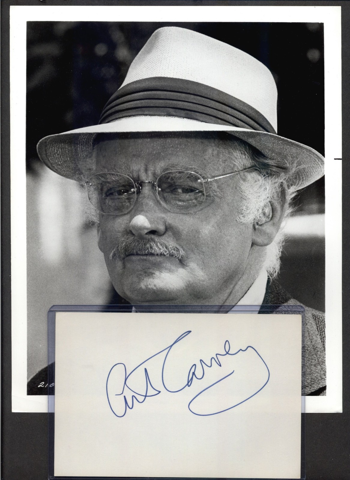 Art Carney – Signed Autograph Index Card & Movie Still – Honeymooners