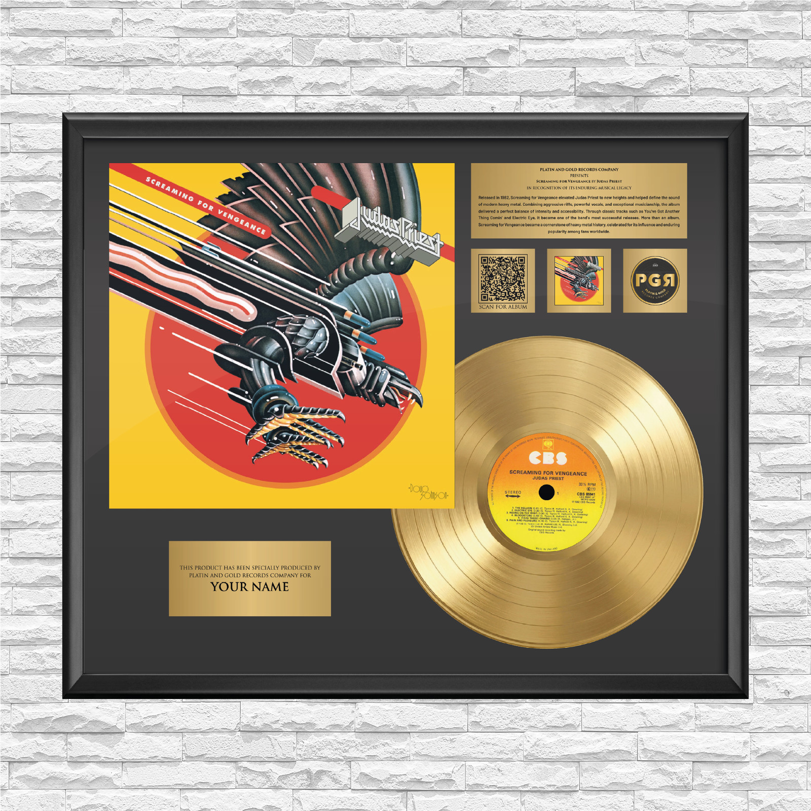 Gold Plated LP Vinyl – Judas Priest – Memorabilia Music Gift | PGR