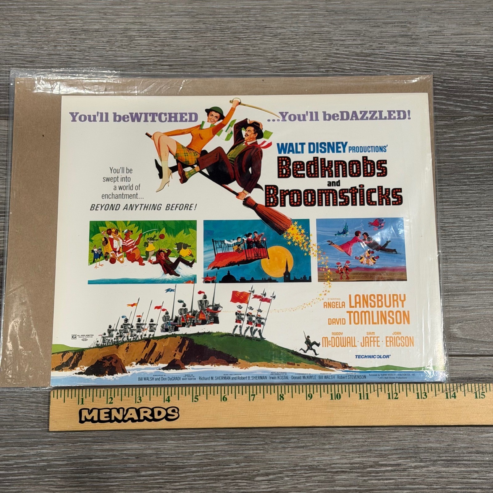 Original 1971 Disney Bedknobs & Broomsticks 11×14 Lobby Card Angela Lansbury