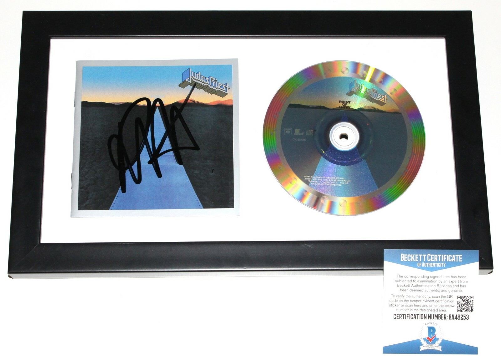 SINGER ROB HALFORD SIGNED FRAMED JUDAS PRIEST CD COVER ALBUM BECKETT COA BAS