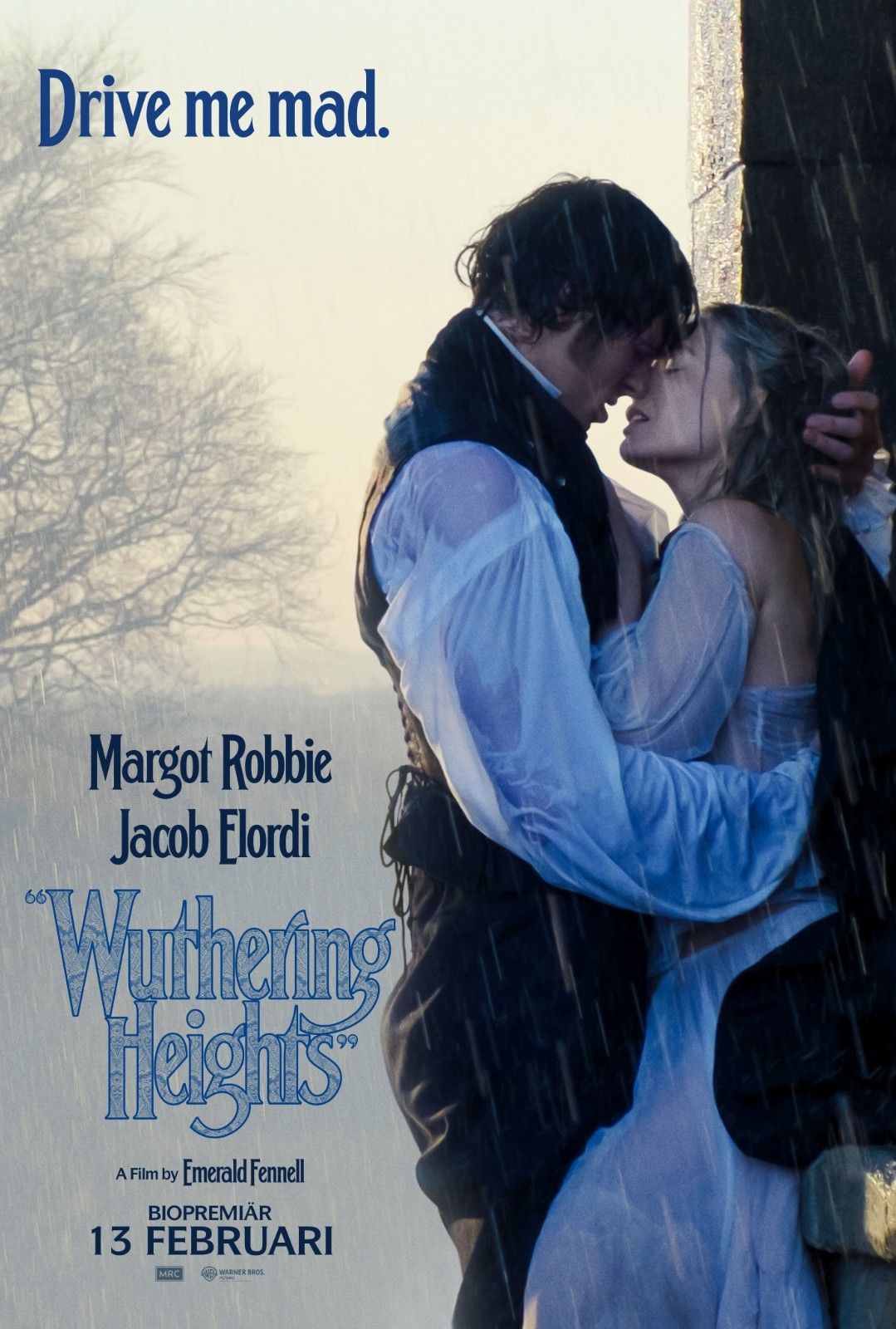 Wuthering Heights movie poster (h) – Margot Robbie, Jacob Elordi – 11″ x 17″