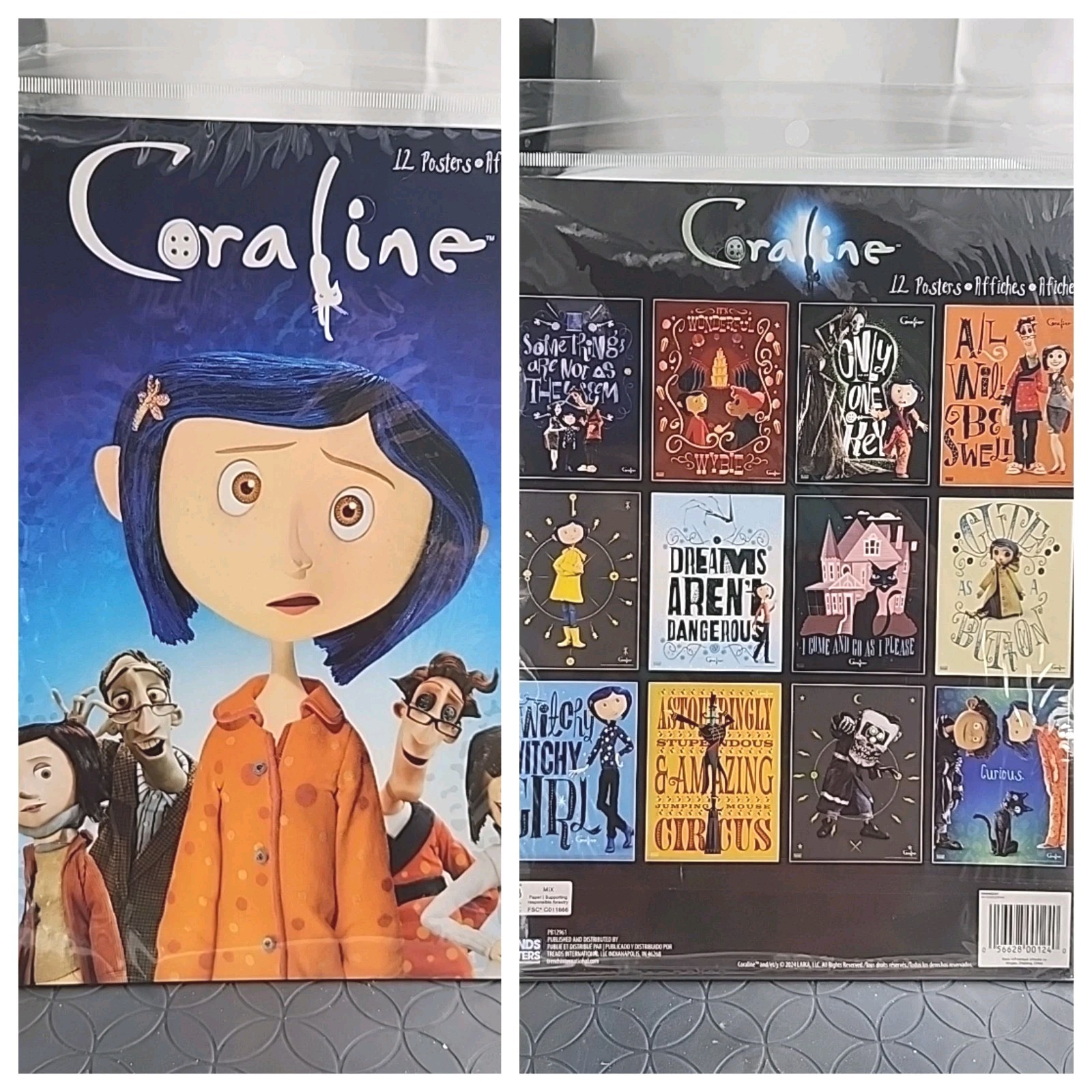 Coraline 12 Poster Pack From: Trends Posters New Sealed 8.5″x11”