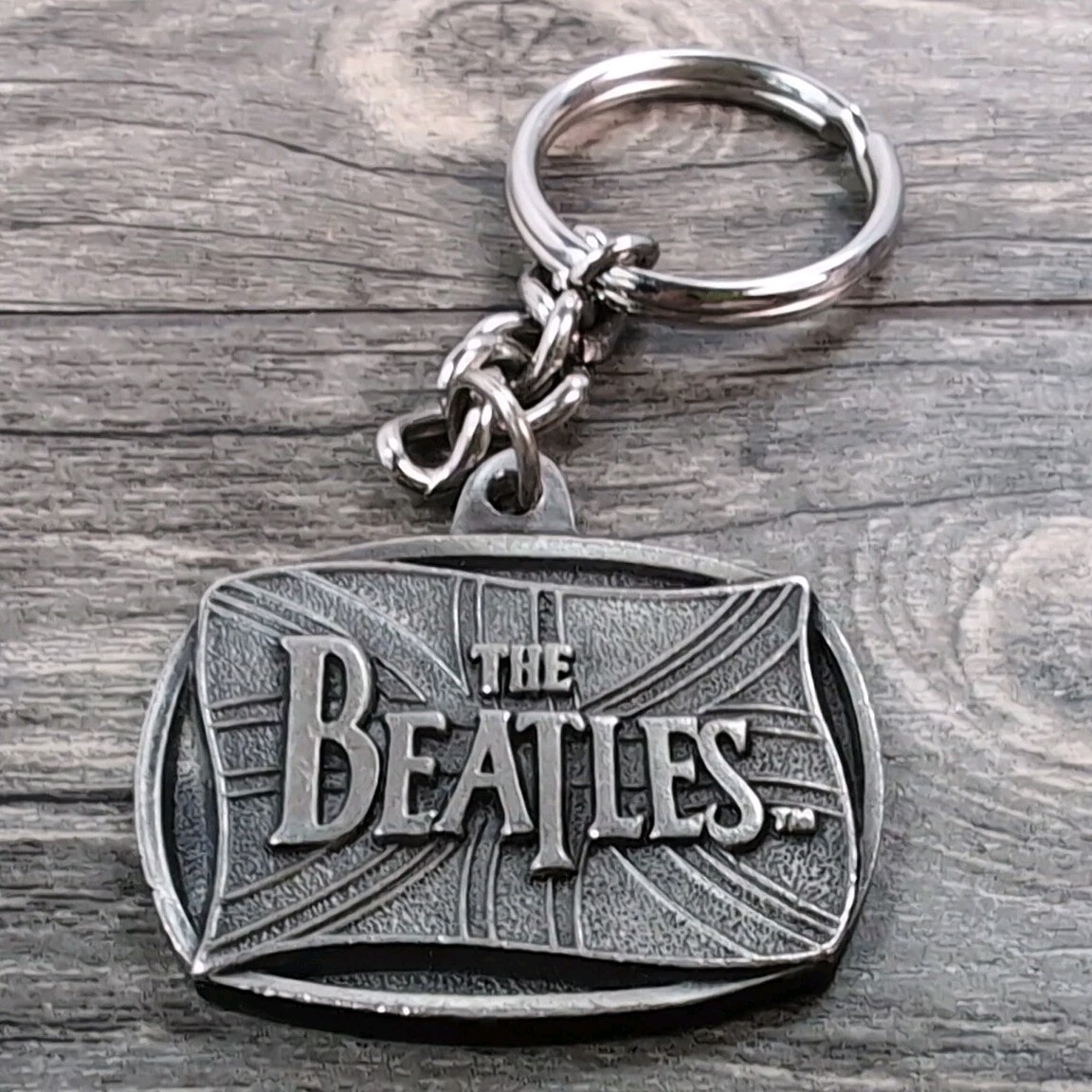 The BEATLES Keychain PEWTER 1996 Apple Corps Limited RARE Made in USA VINTAGE