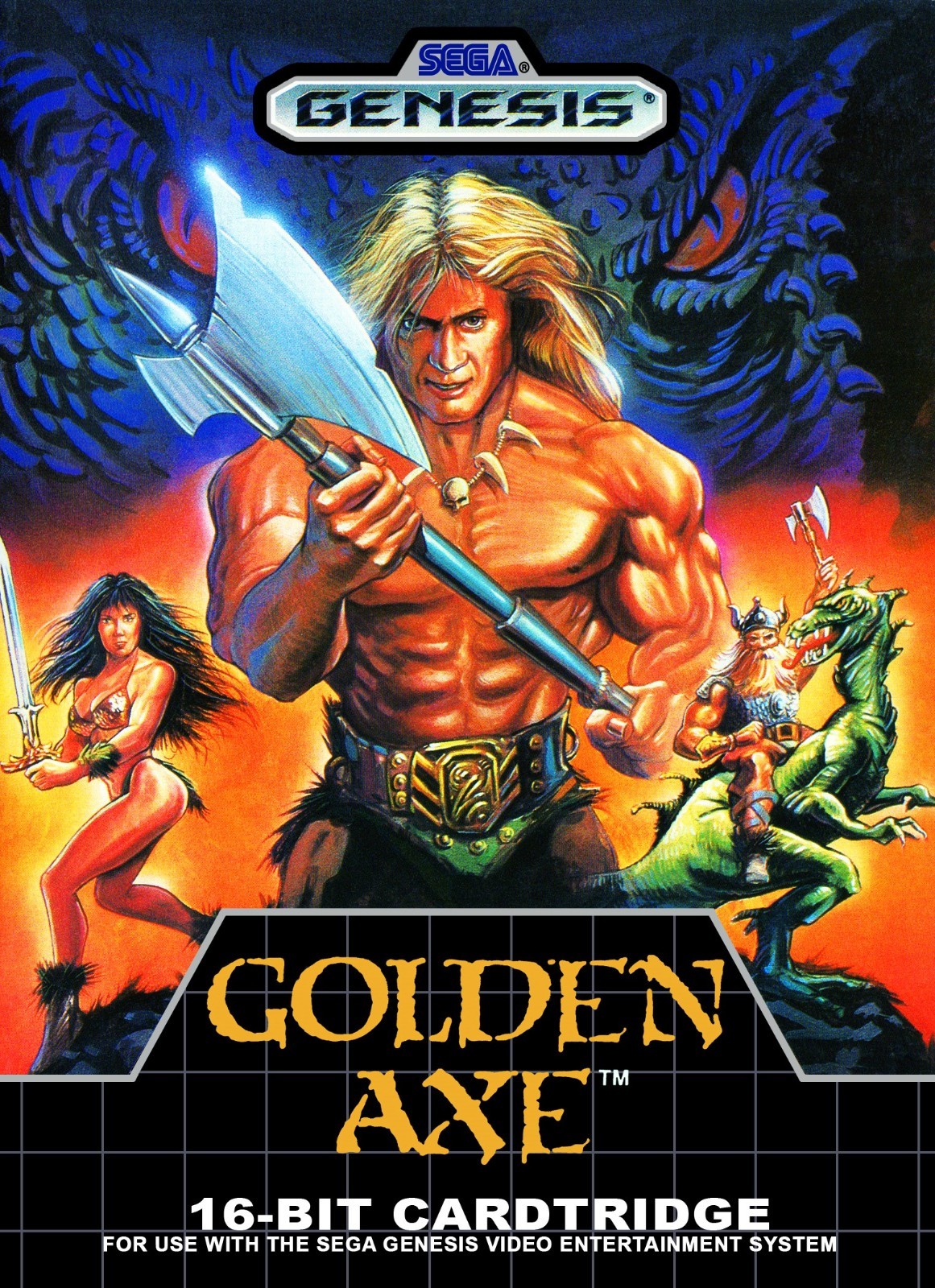1989 Golden Axe Sega Genesis Box Art Poster 11X17 Beat Em Up Action Game 🍿