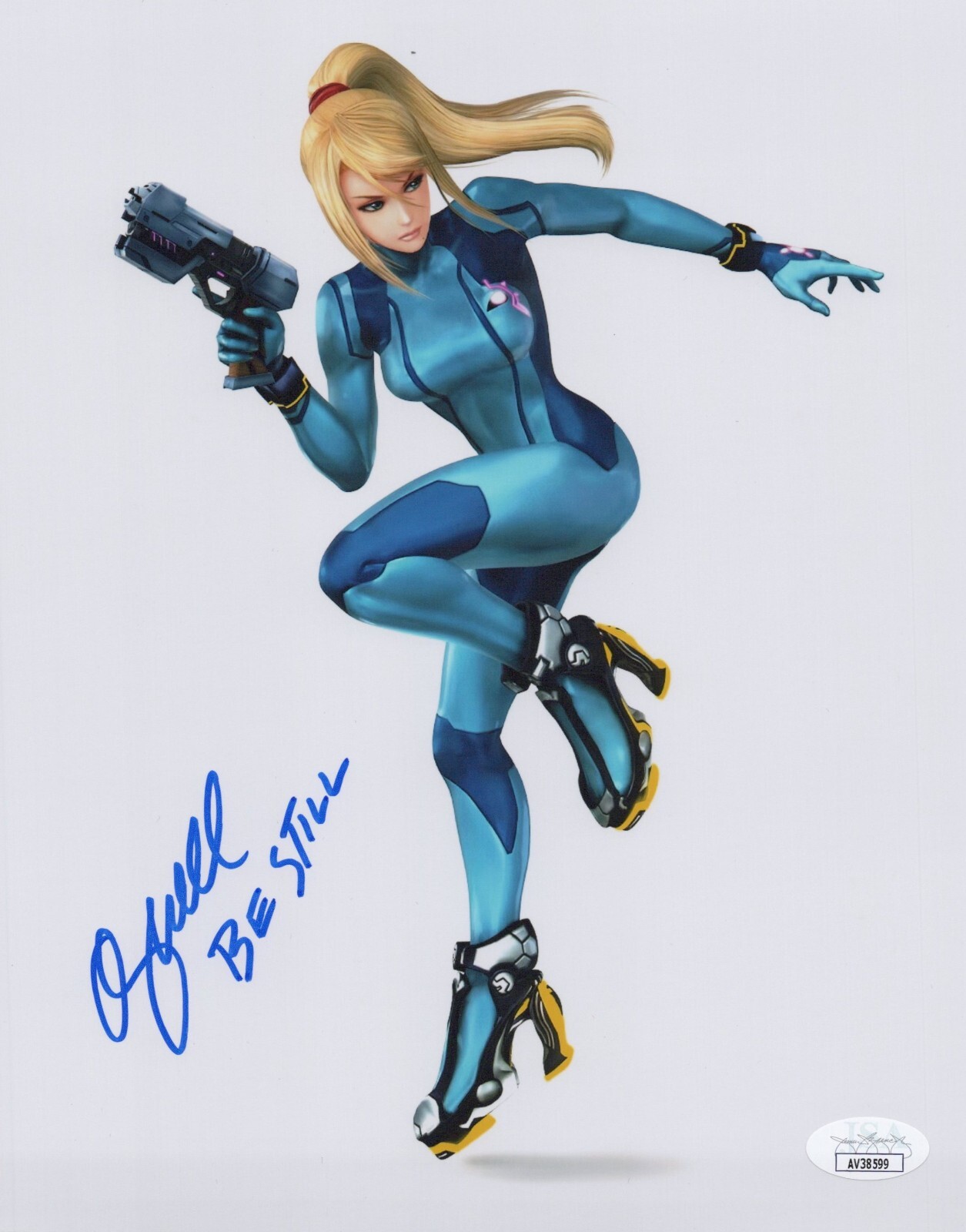 Alesia Glidewell Signed 8×10 Smash Bros Brawl Zero Suit Samus Auto Photo JSA COA