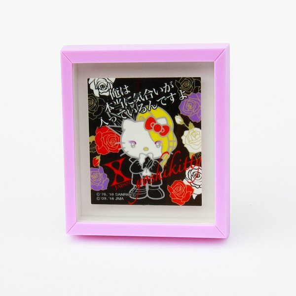 yoshikitty X JAPAN Yoshiki x Hello Kitty Picture Frame Badge X Pose Japan Sanrio