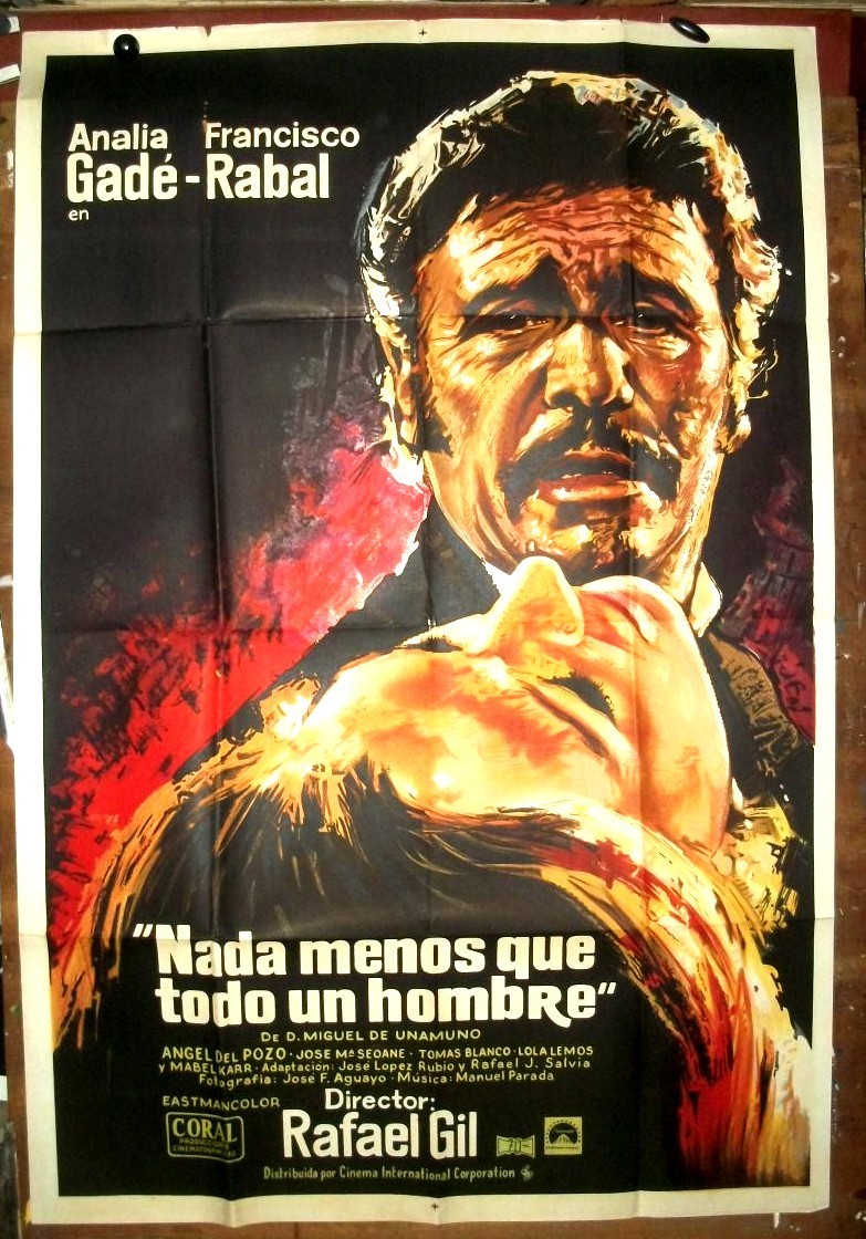 FRANCISCO PACO RABAL ANALIA GADE ! orig1SH movie poster 1972 ! SUPERB ART !!!!!!