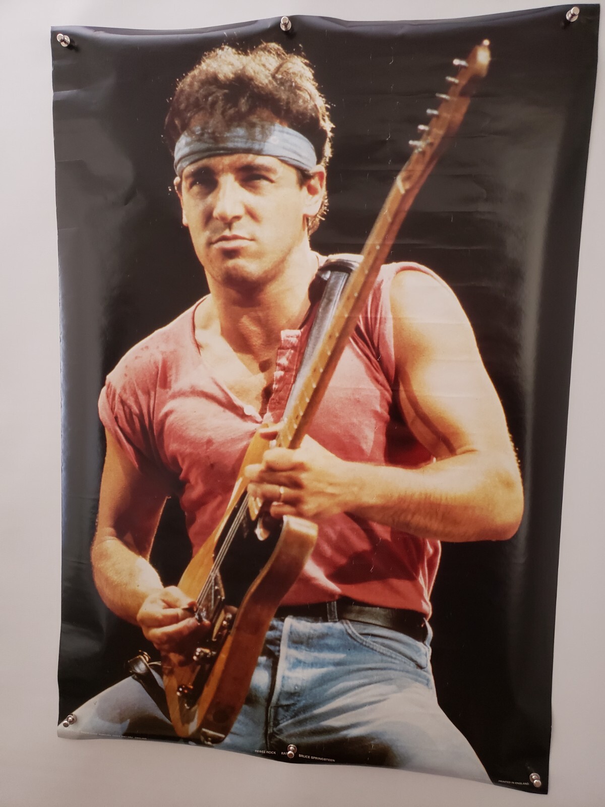 Bruce Springsteen Poster 1985 Original Rock Music 26″x37″ Printed in England
