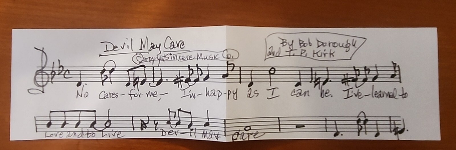 Bob Dorough Autograph School House Rock. Devil May Care