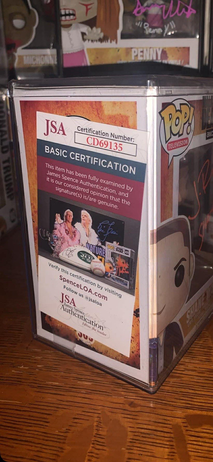 Jon Bernthal Autographed Shane Walsh Funko Pop Walking Dead Signed JSA Coa