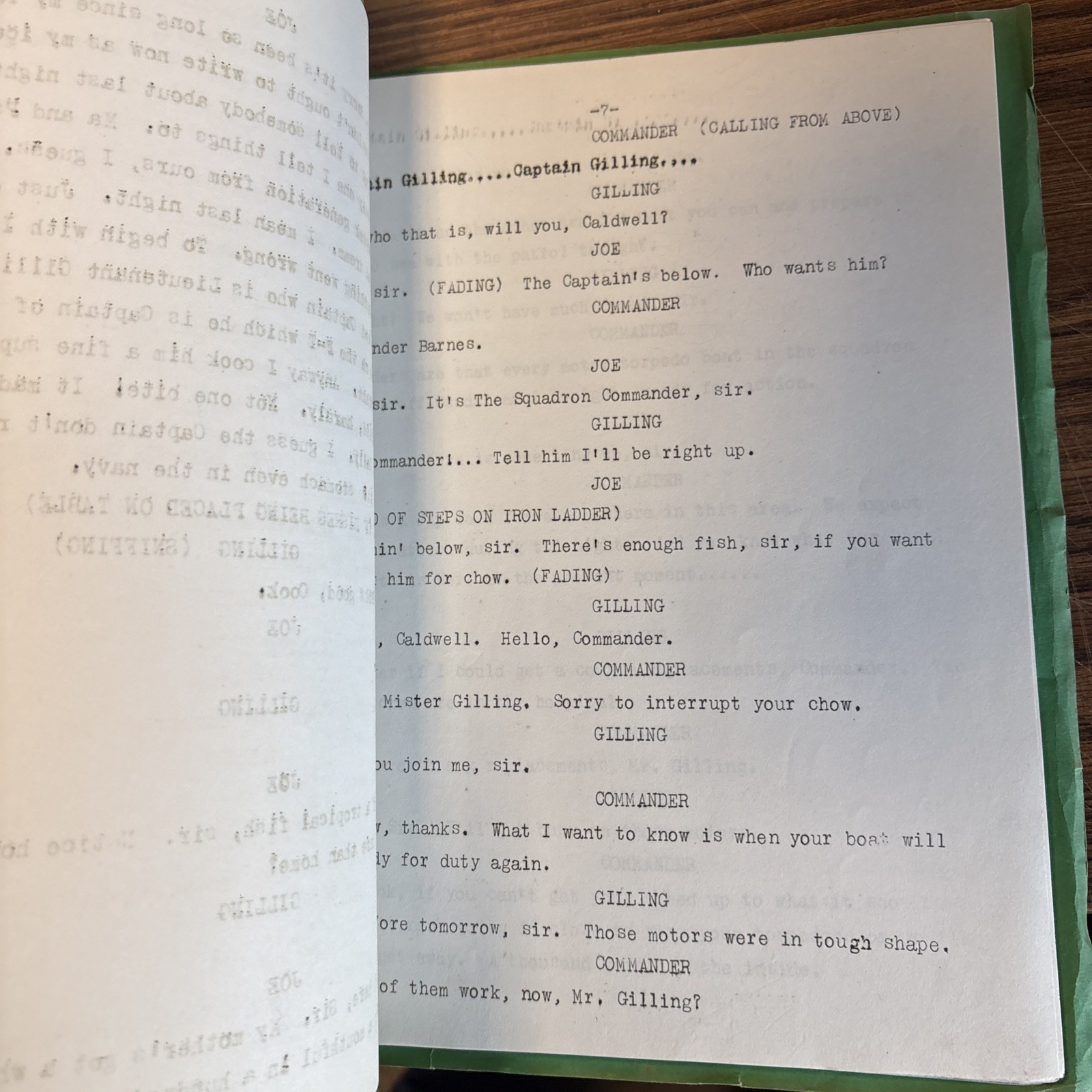 Orig 1943 Radio Drama Script: Cook on the P-T Boat Writes Home Frank Gabrielson