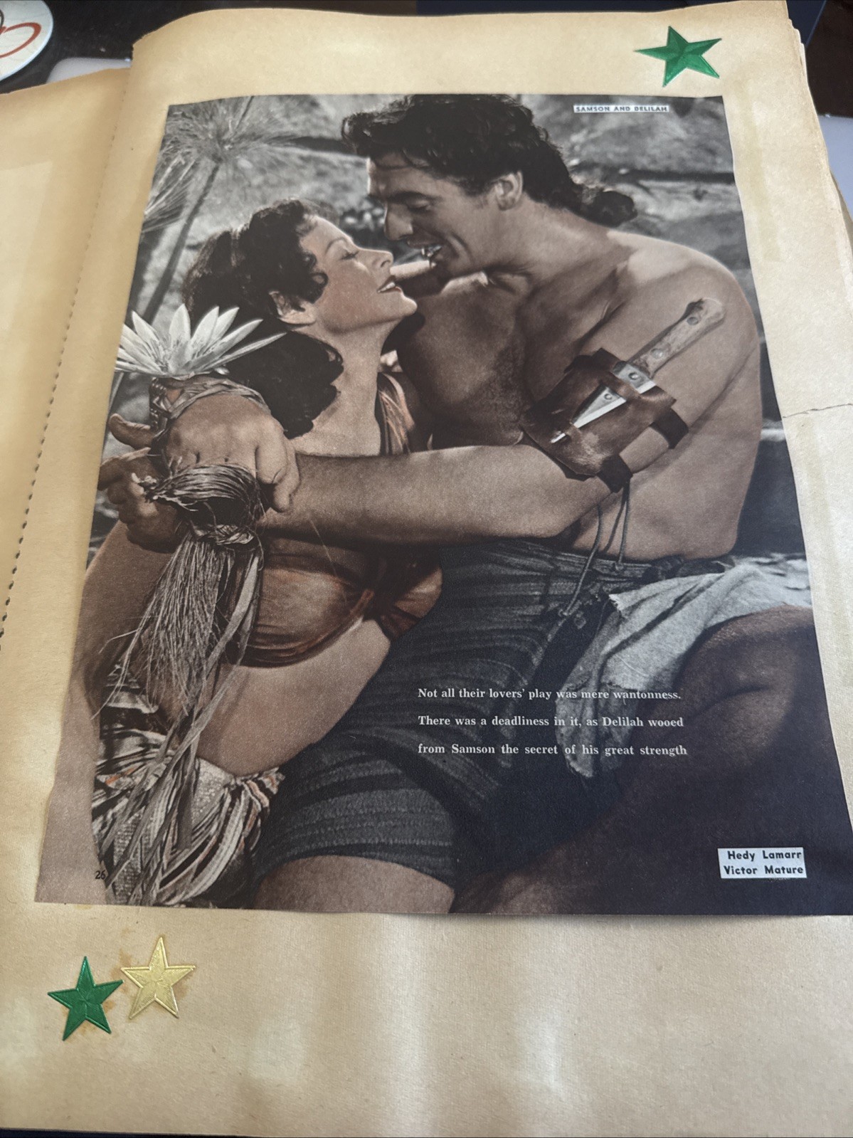 VTG Handmade Movie Star Celebrity Magazine Clippings Scrapbook 40s 30s 72 Pages