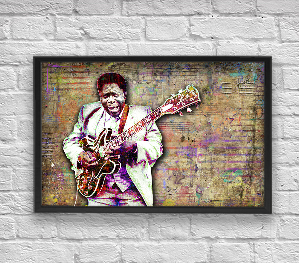B.B. King 8x10in Poster BB KING Blues Tribute Print Free Shipping US