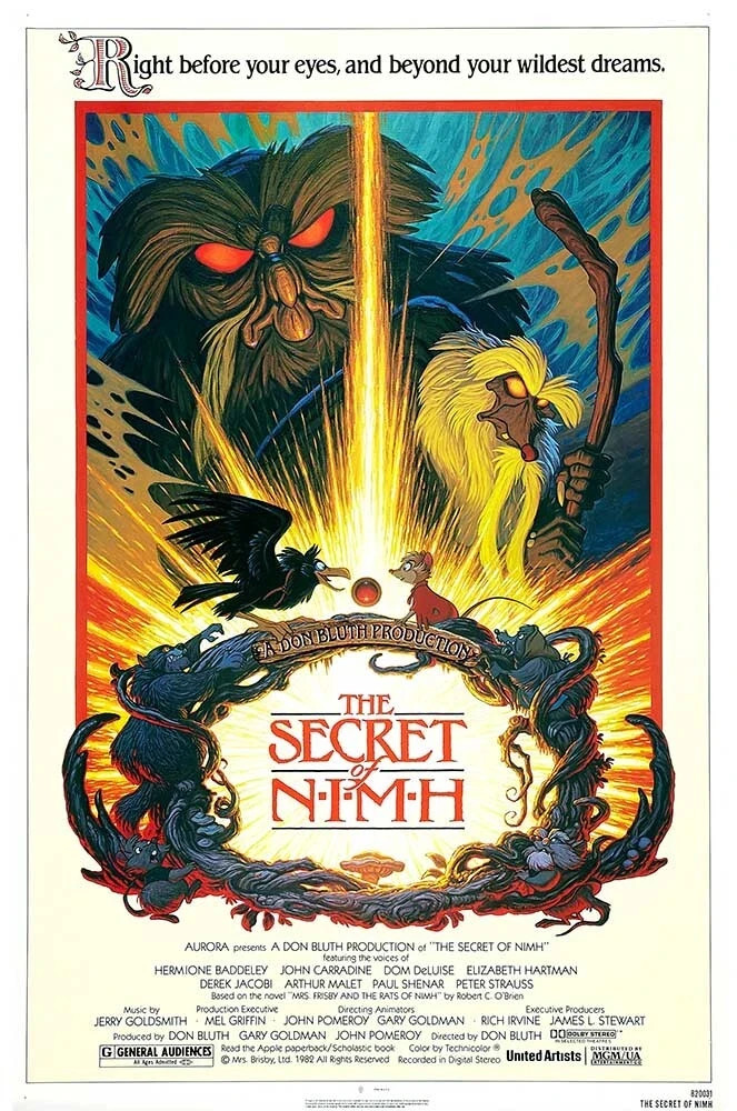 The Secret of NIMH 1982 Movie Poster 24″x36″ Framed