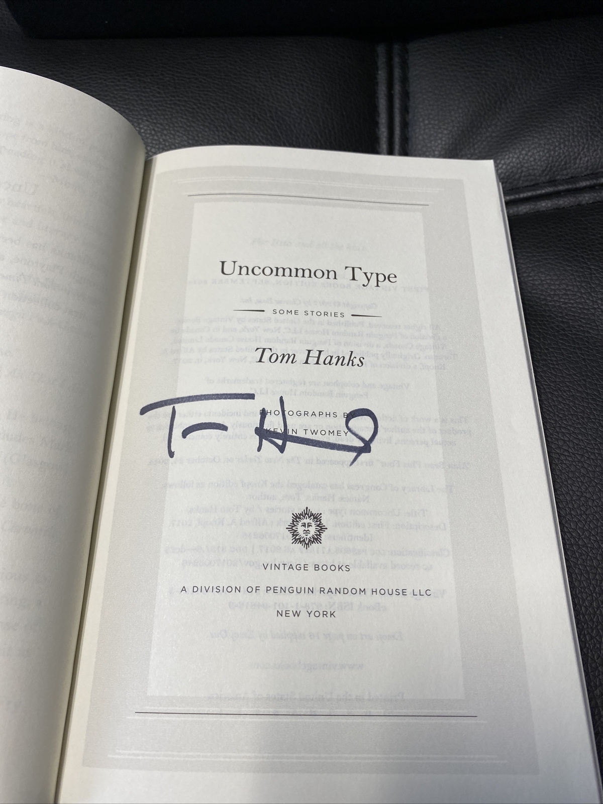 Tom Hanks *SIGNED* Uncommon Type Book – Hollywood Icon & Actor