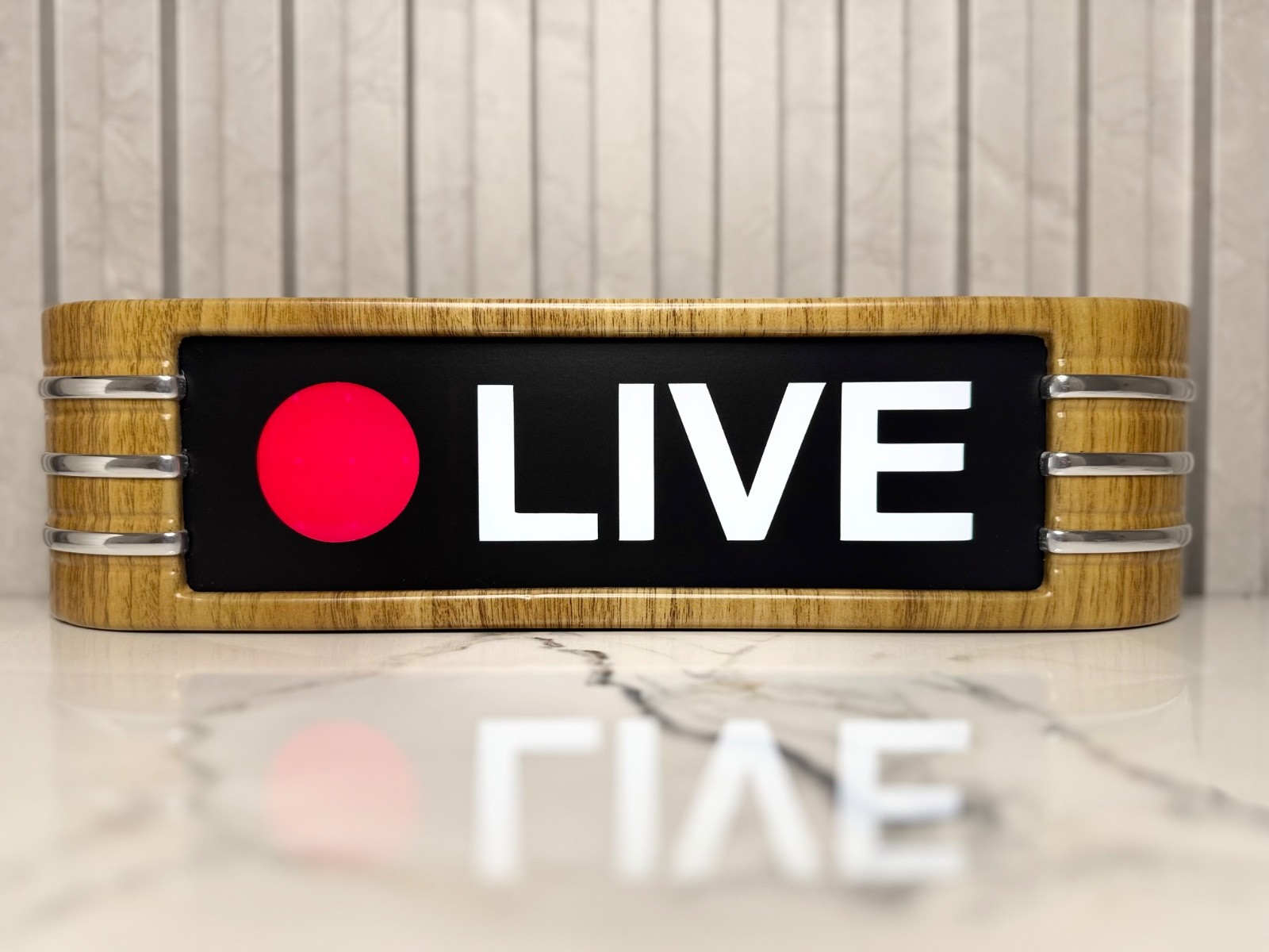 LIVE light up RCA style studio sign 14″ 120V wall adapter FREE USA Shipping