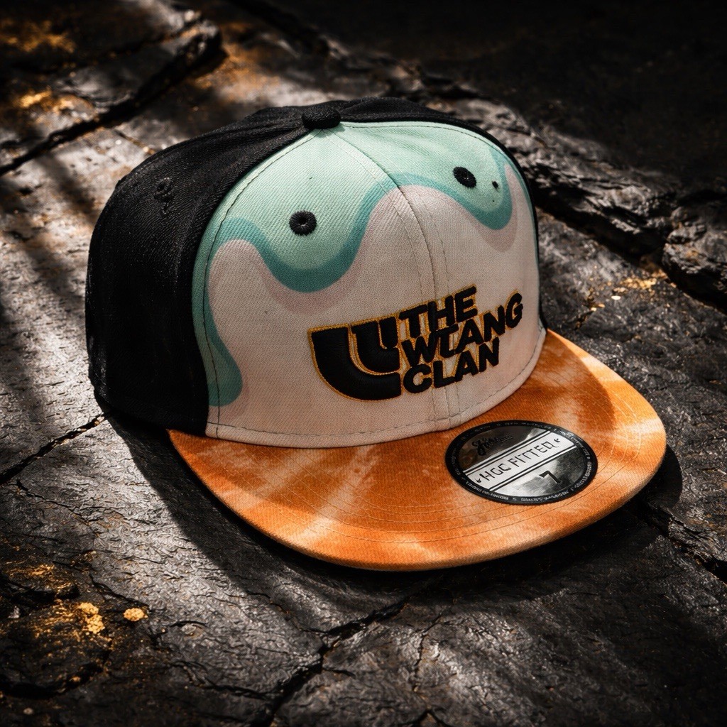 Wu-Tang Clan Headgear Classics Fitted Hat Size 7 White/Orange Rap Hip Hop!!🔥🔥
