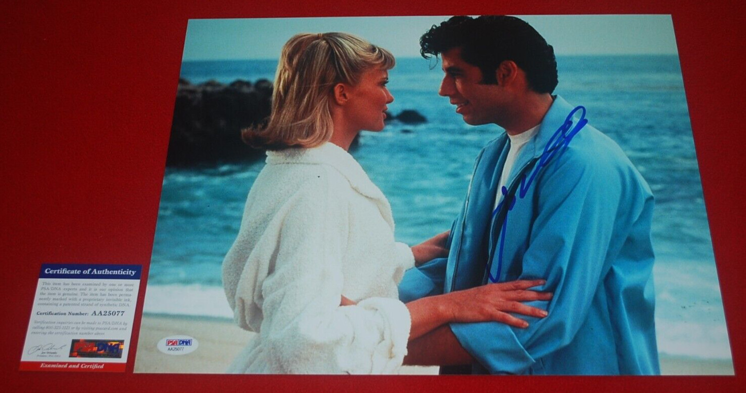 JOHN TRAVOLTA GREASE PULP FICTION Signed 11X14 Photo PSA/DNA COA AA25077