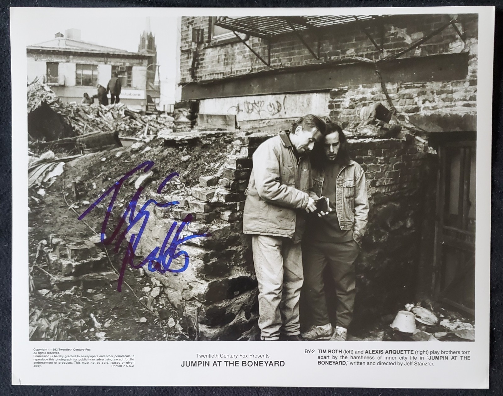 Tim Roth Jumpin At The Boneyard Autograph 8×10 Photograph