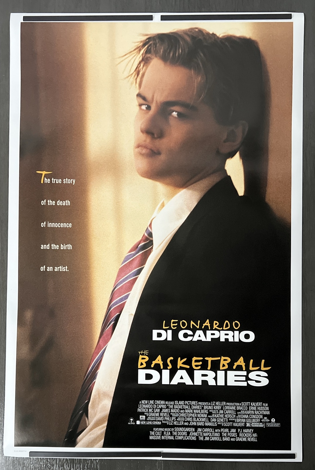 1995 THE BASKETBALL DIARIES Original Poster, 27X41, KALVERT, DICAPRIO, BRACCO