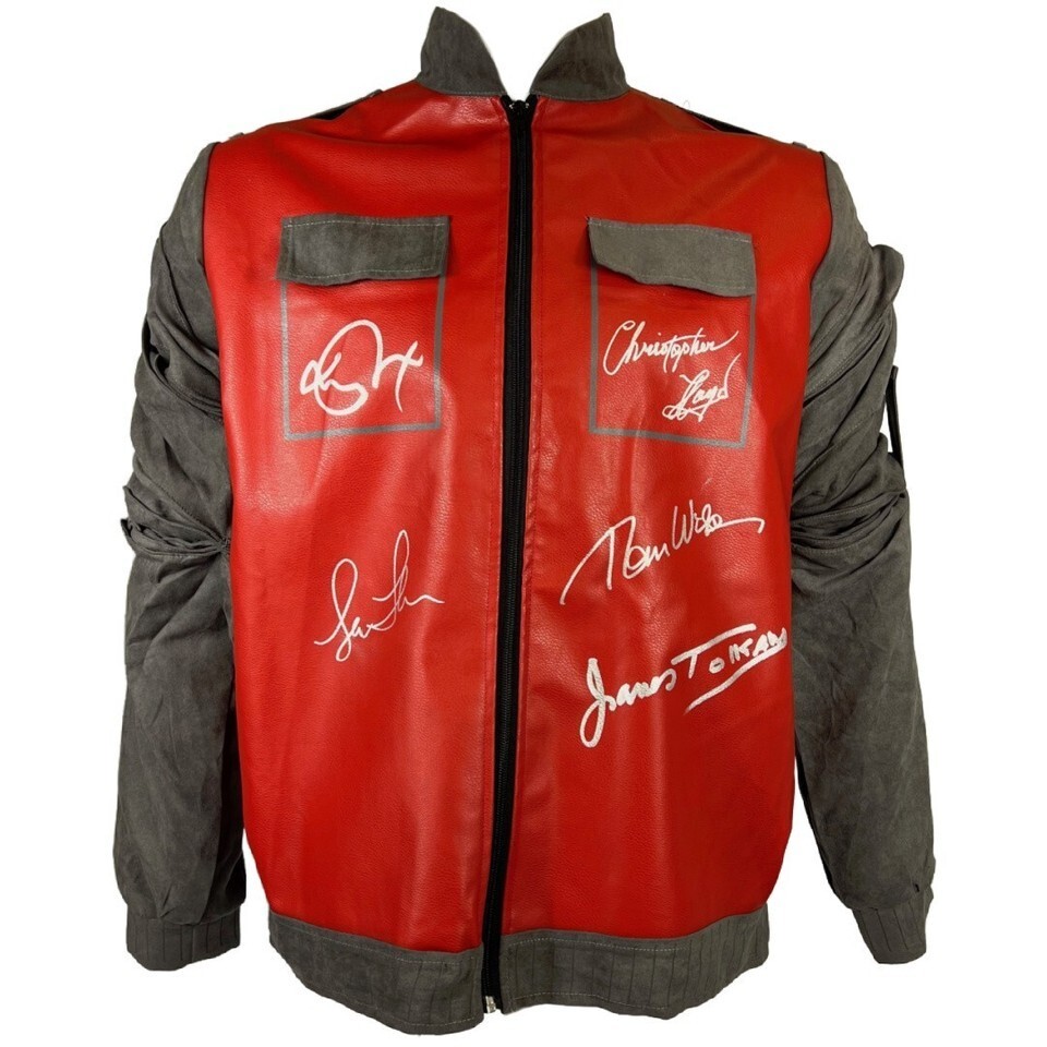 Back To The Future Cast Autograph Signed Jacket BAS Fox Lloyd Lea Wilson Tolkan