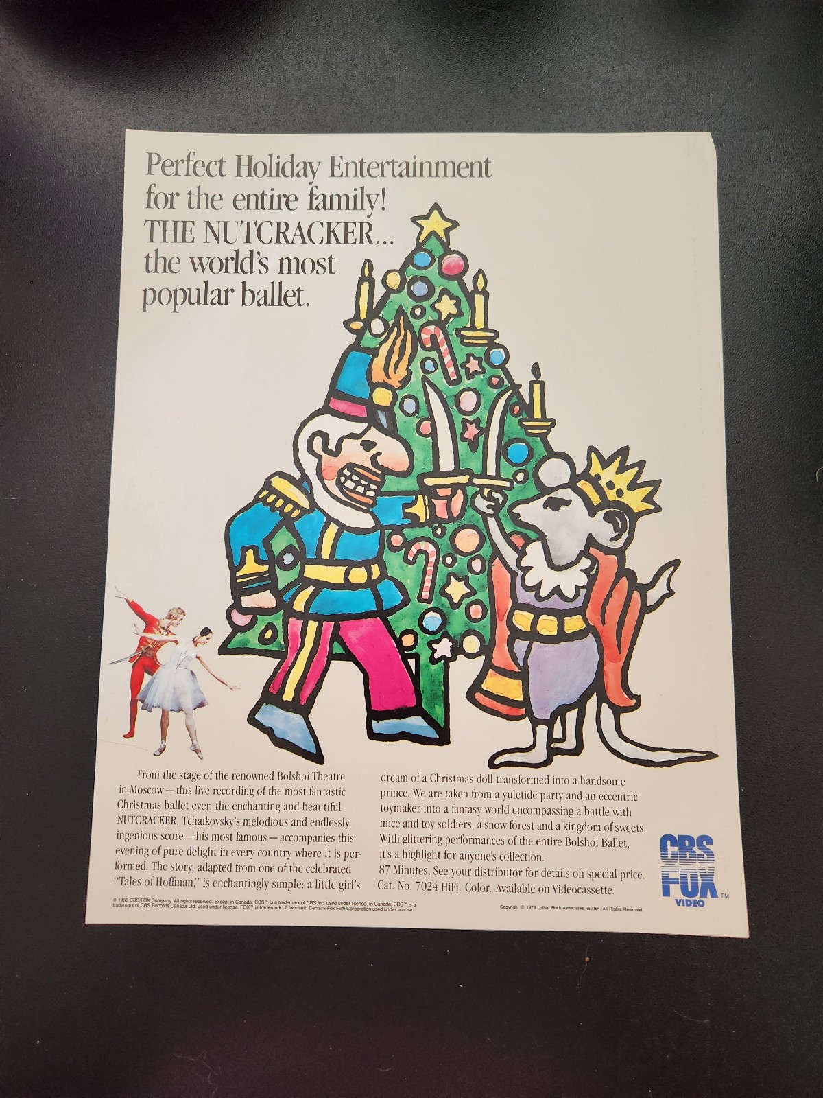 The Nutcracker CBS Fox Video 1986 Movie Advertisement