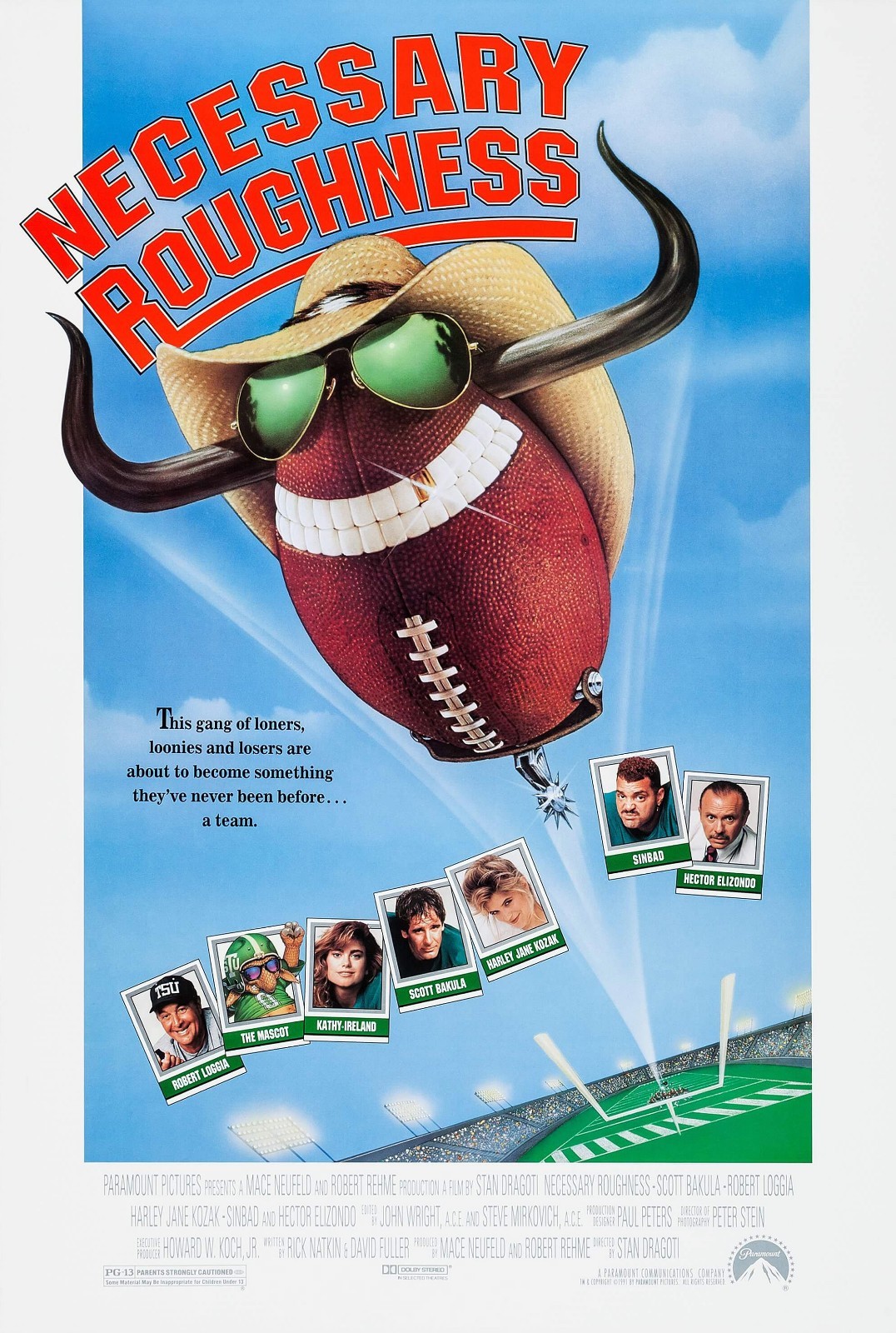 NECESSARY ROUGHNESS (1991) ORIGINAL MOVIE POSTER – ROLLED