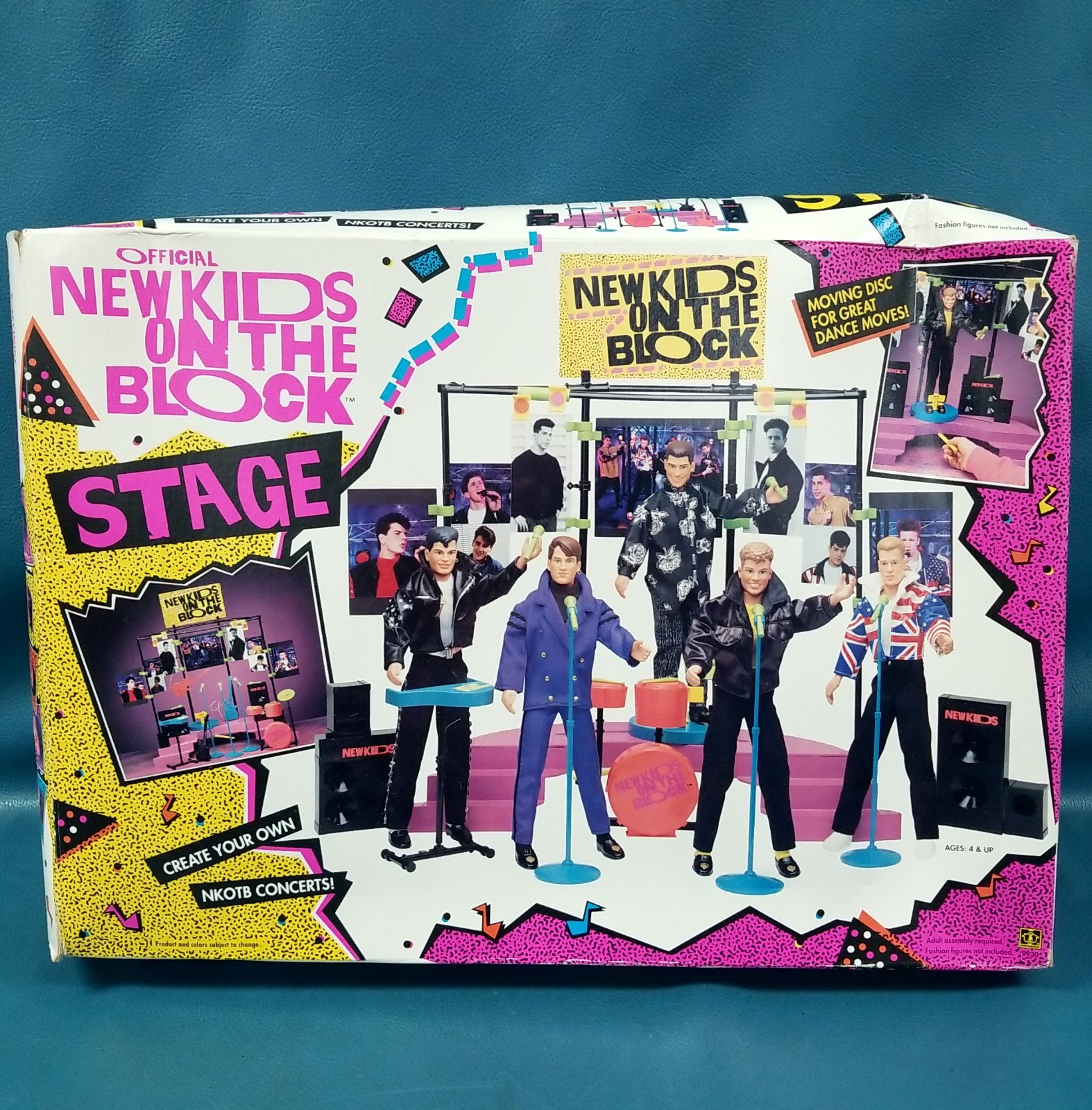 Incomplete Vintage NKOTB Stage New Kids On The Block 1990 In Box Playset