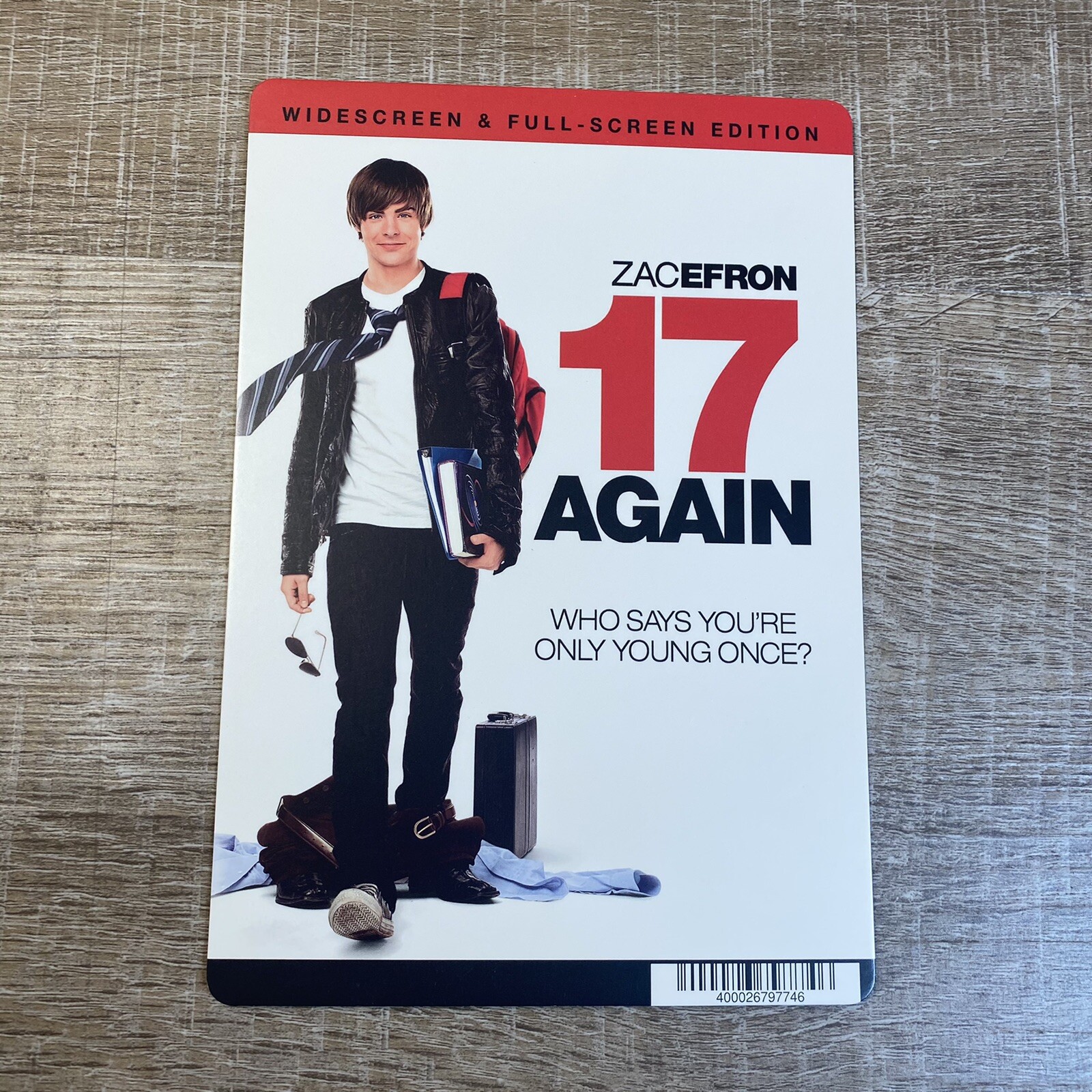 17 Again Movie Card Placard Picture 8” x 5 1/2” Sign Backer Game Room Decor