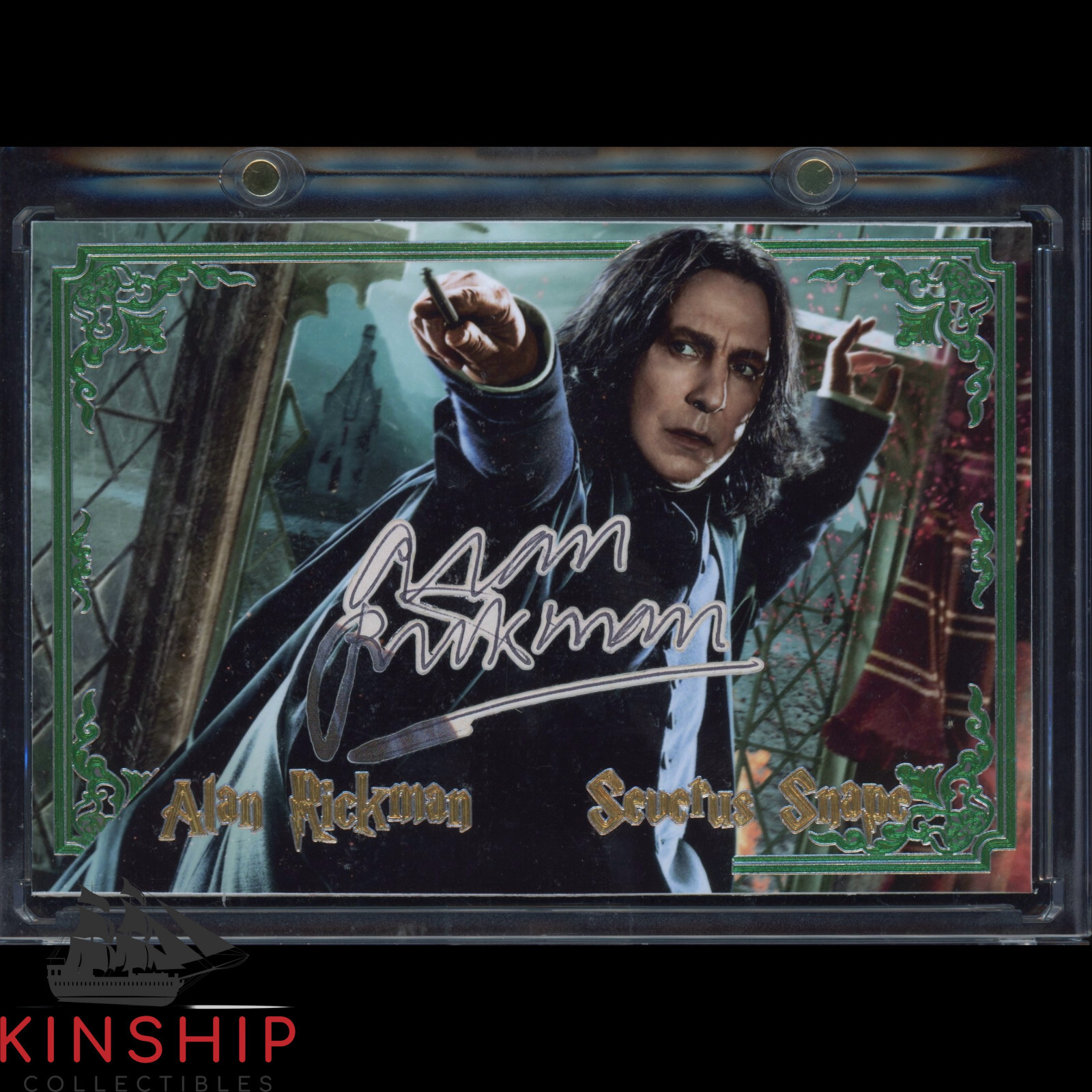 Alan Rickman signed Cut Custom Card JSA LOA Harry Potter Auto Actor Z2061