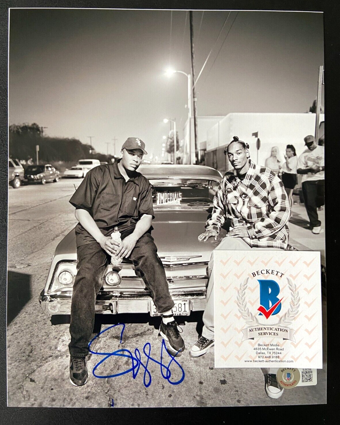 SNOOP DOGG SIGNED 8X10 PHOTO RAPPER DOGGYSTYLE DOGGFATHER NWA DR DRE BAS
