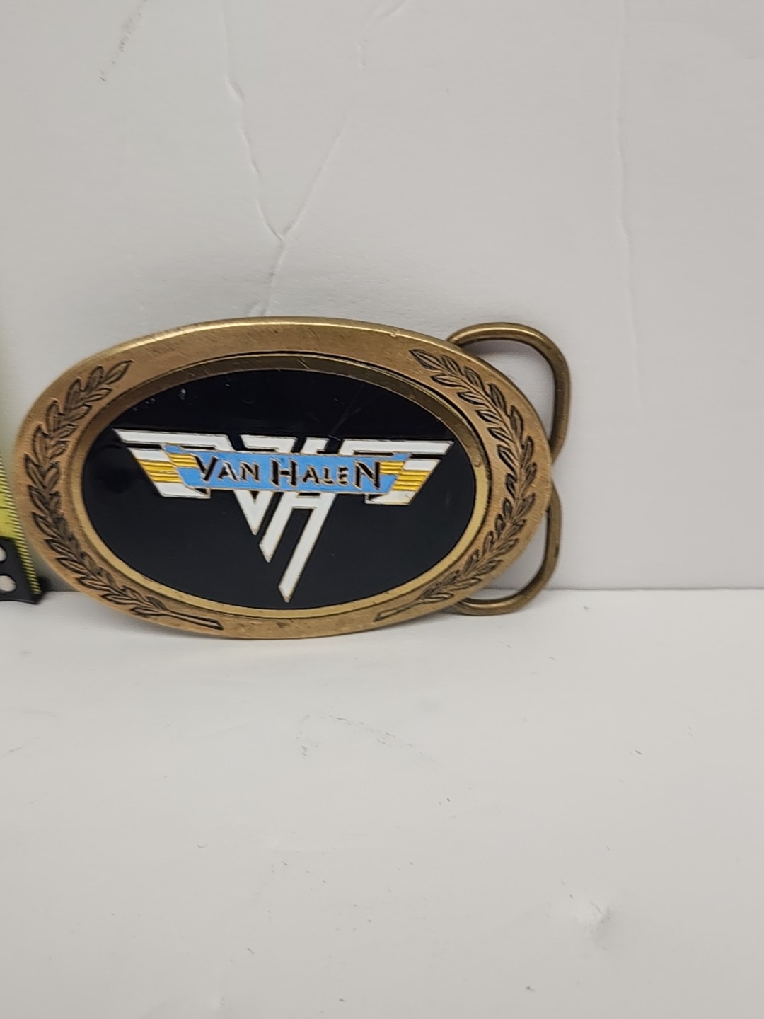 Van Halen 1970s Pacifica style Classic Metal Logo Prism Belt Buckle Solid Brass