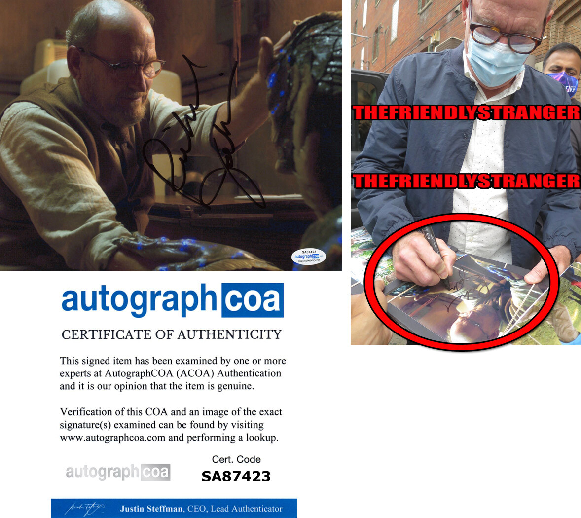 Richard Jenkins signed “THE SHAPE OF WATER” 8×10 Photo EXACT PROOF d ACOA COA