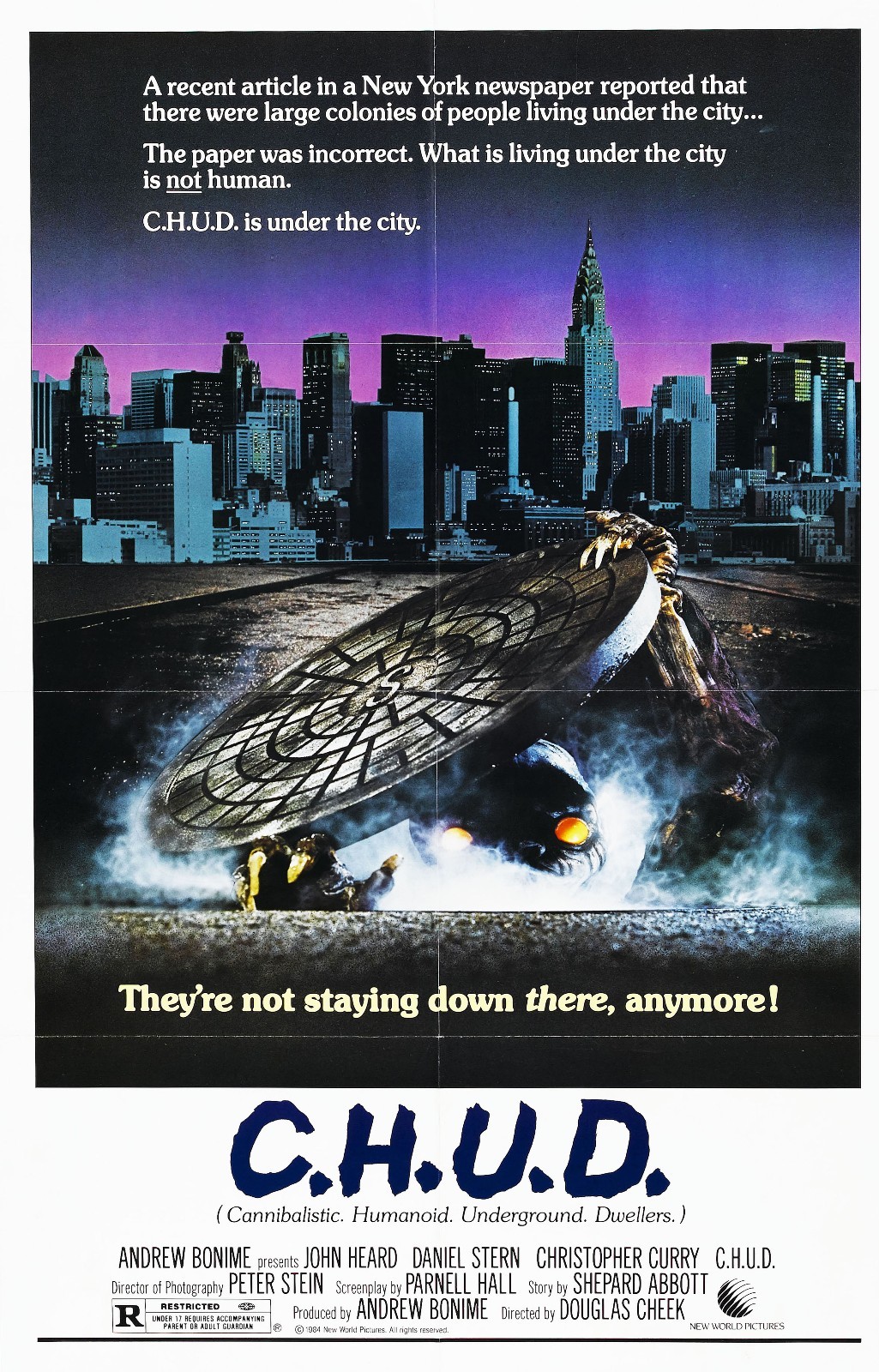 C.H.U.D. Movie Poster Horror CHUD 80’s