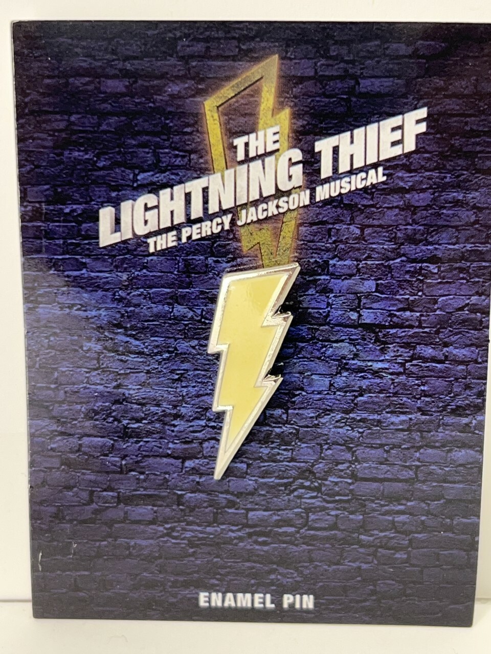 THE LIGHTNING THIEF The Percy Jackson Musical Glow Bolt pin BROADWAY OFFICIAL