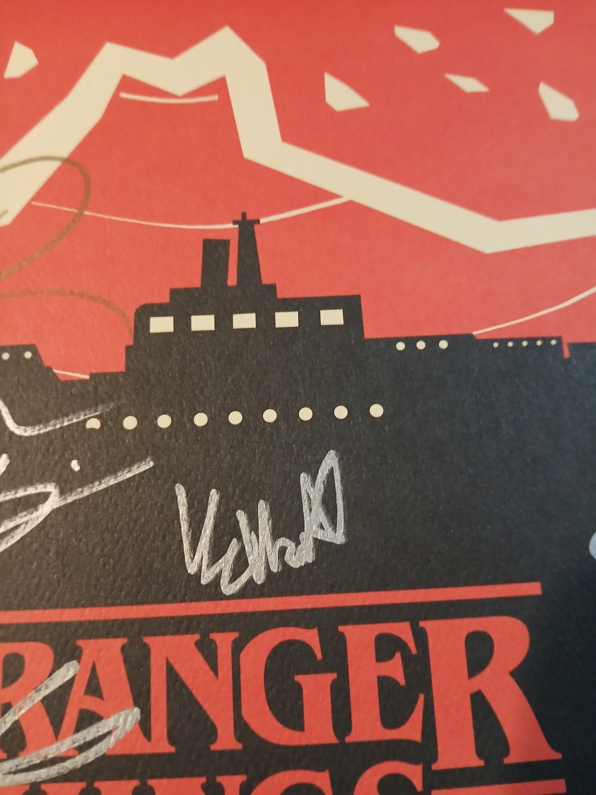 Stranger Things The First Shadow Cast signed 11×17 Poster with 13 signatures